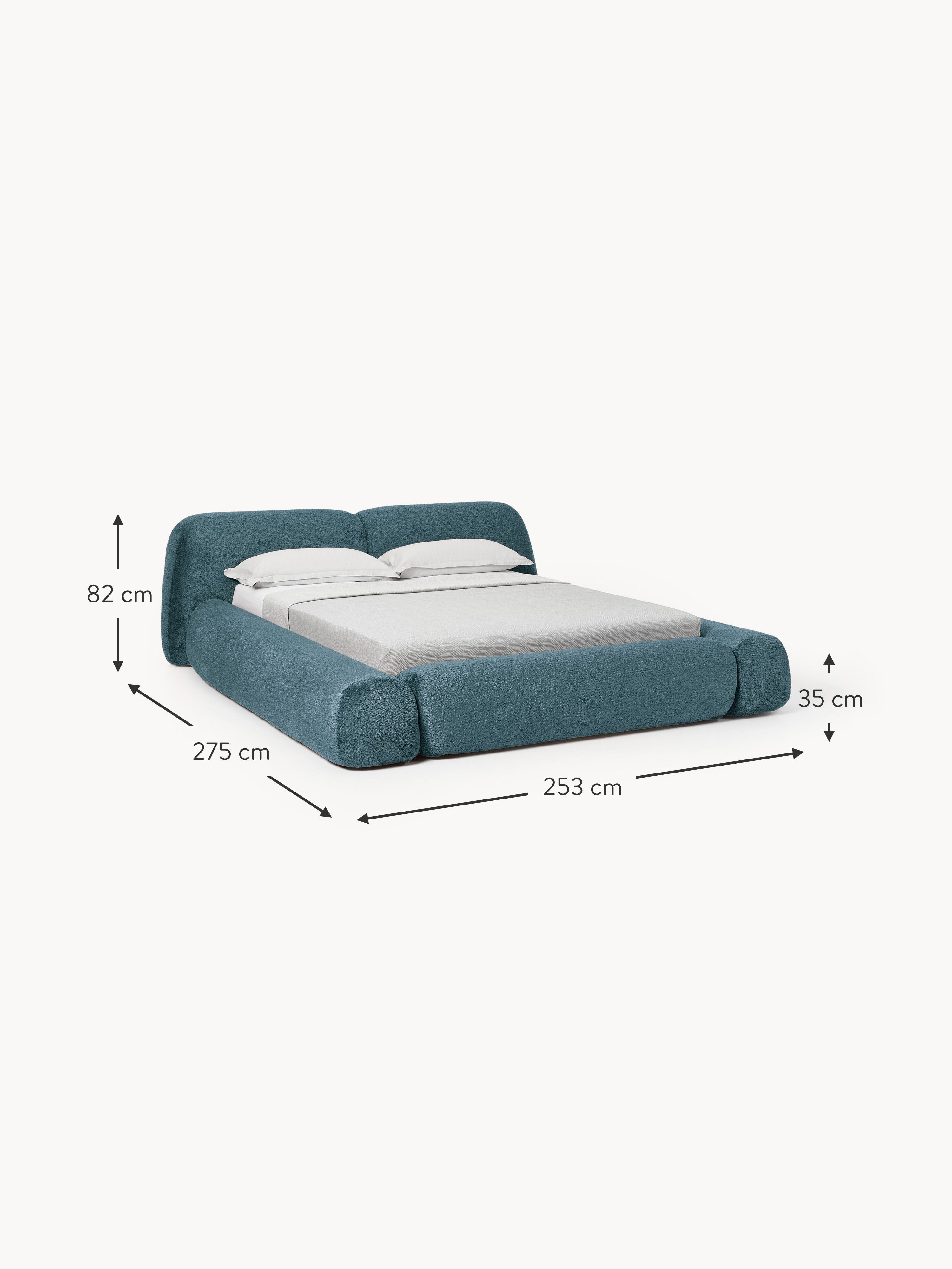 Wolke Upholstered Teddy Bouclé Bed