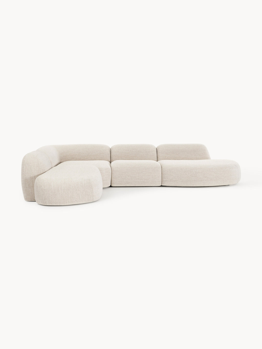 Gallery image 1 - XL Modular Bouclé Corner Sofa Wolke with Chaise Ends