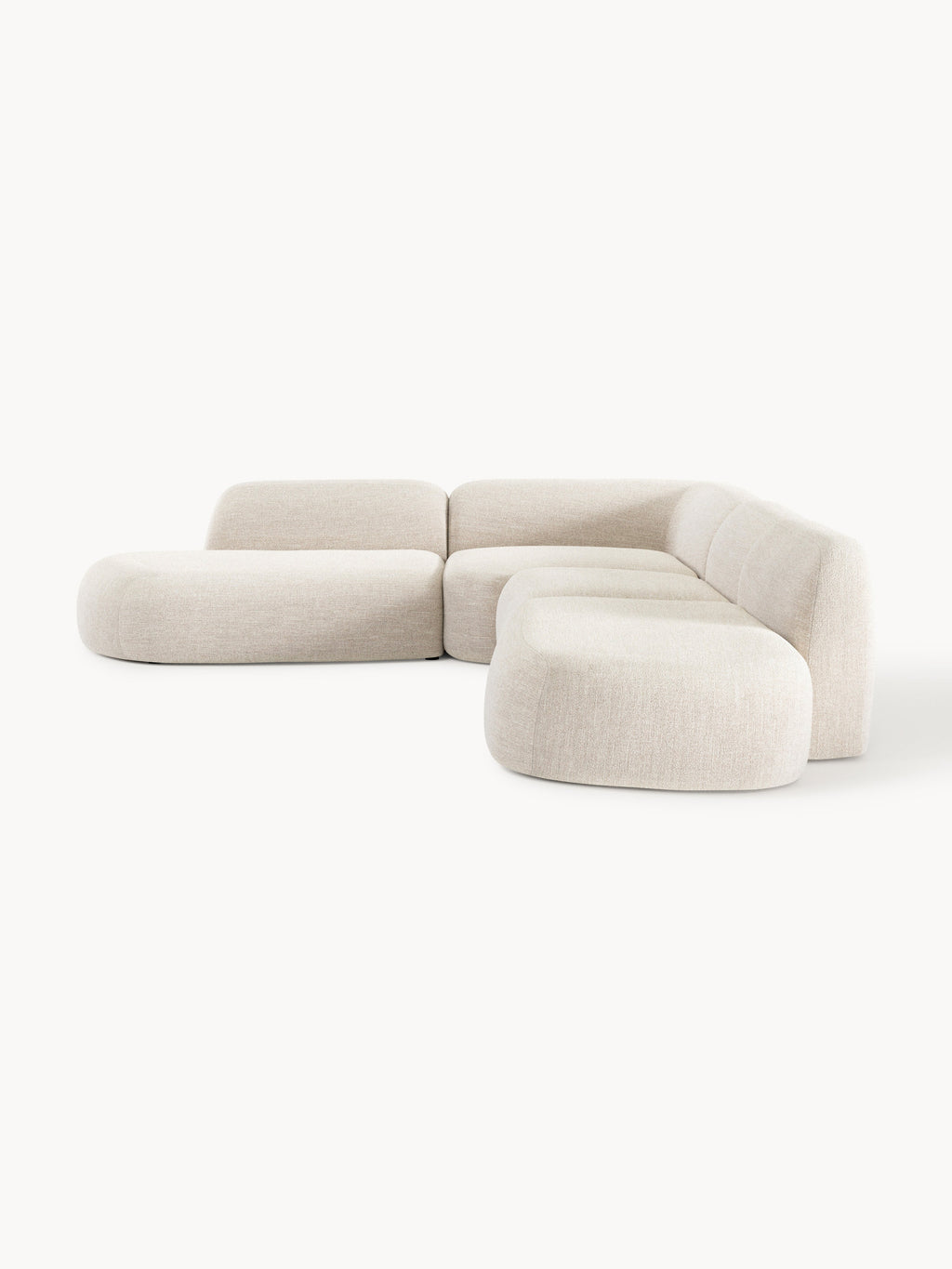 Wolke XL Modular Bouclé Corner Sofa with Chaise Ends
