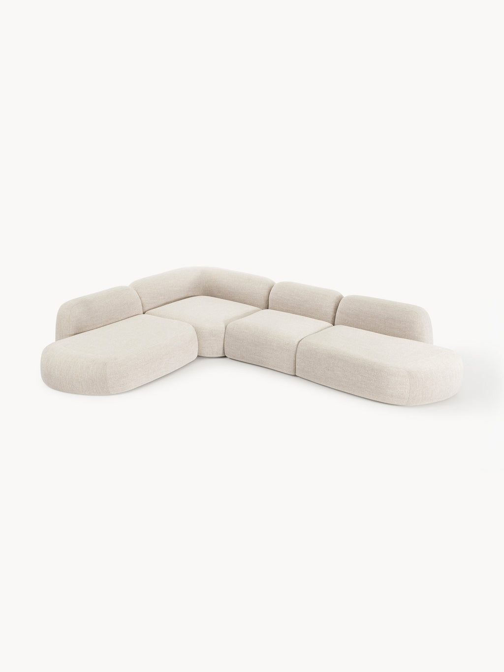 Wolke XL Modular Bouclé Corner Sofa with Chaise Ends
