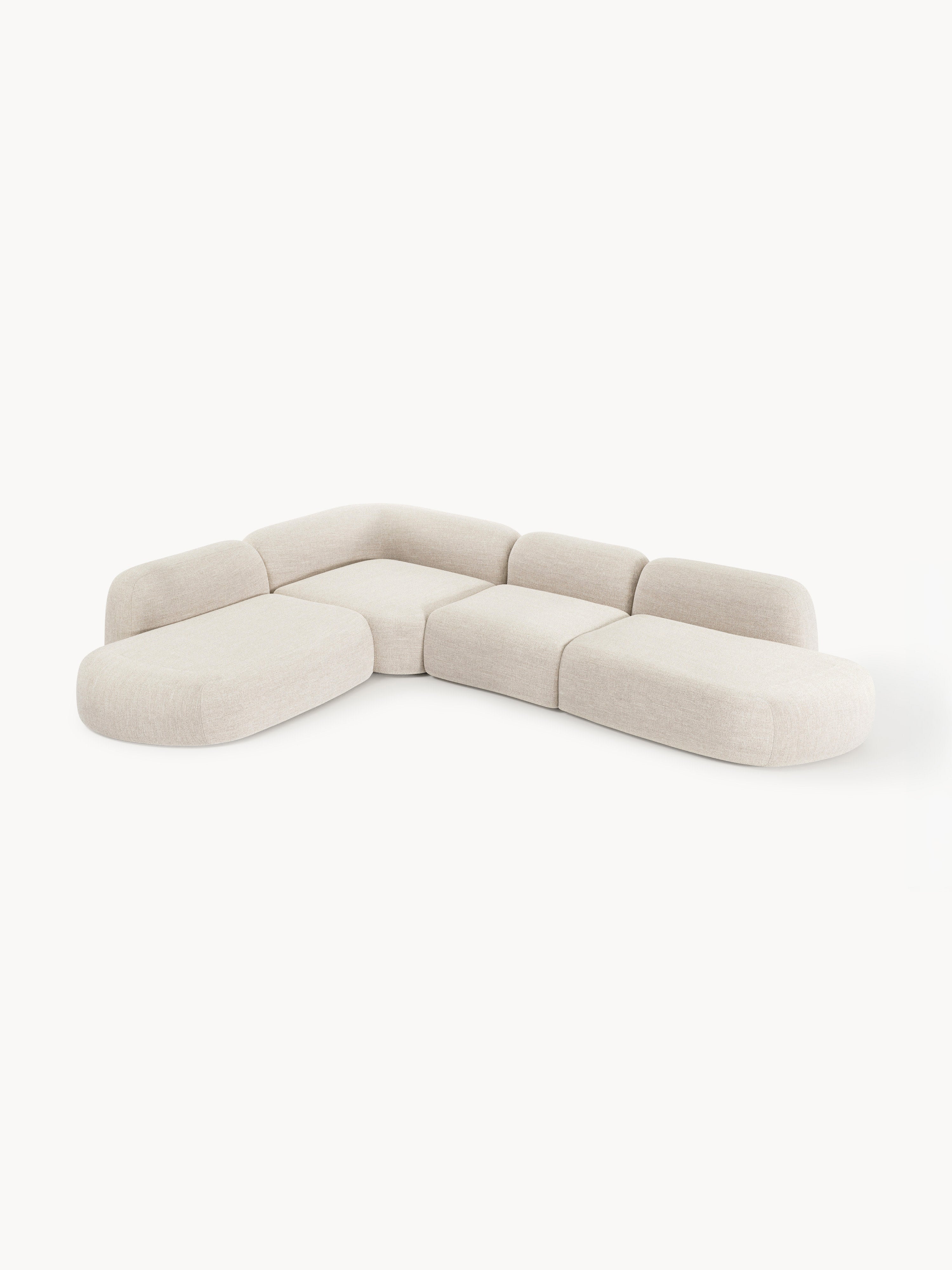 Wolke XL Modular Bouclé Corner Sofa with Chaise Ends