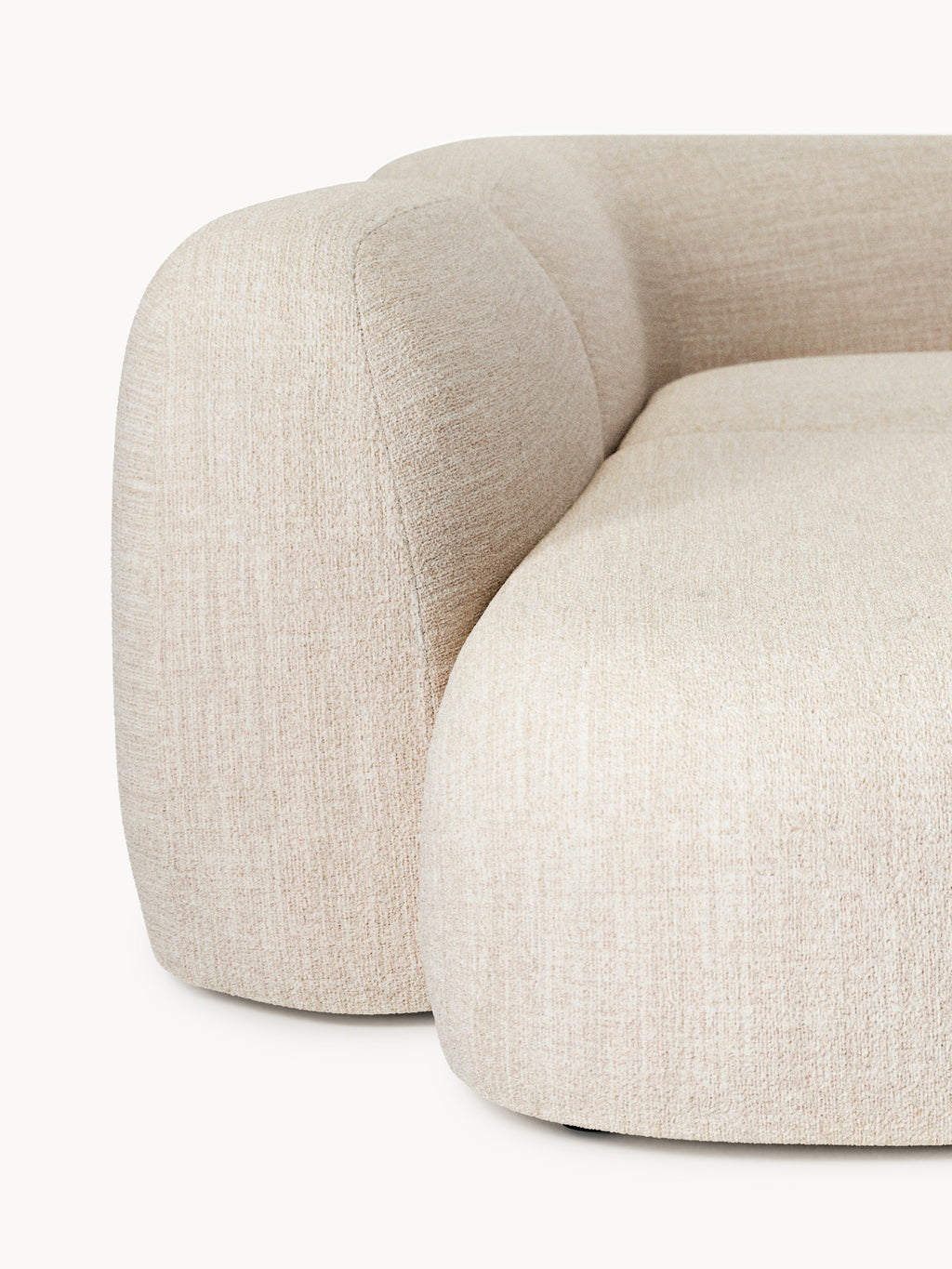 Wolke XL Modular Bouclé Corner Sofa with Chaise Ends