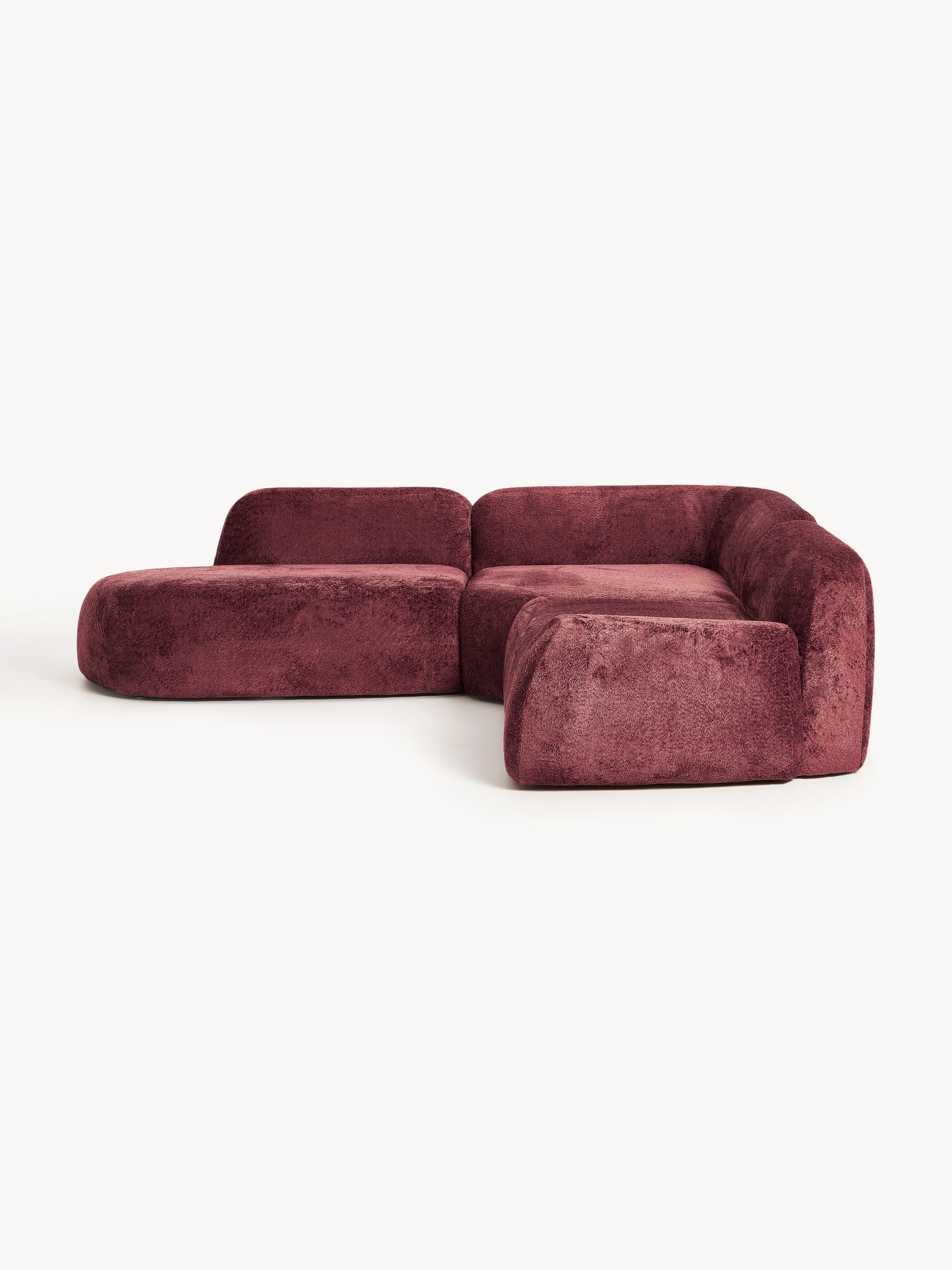 Gallery image 1 - Modular Teddy Bouclé Corner Sofa Wolke (4-seater) with Chaise End