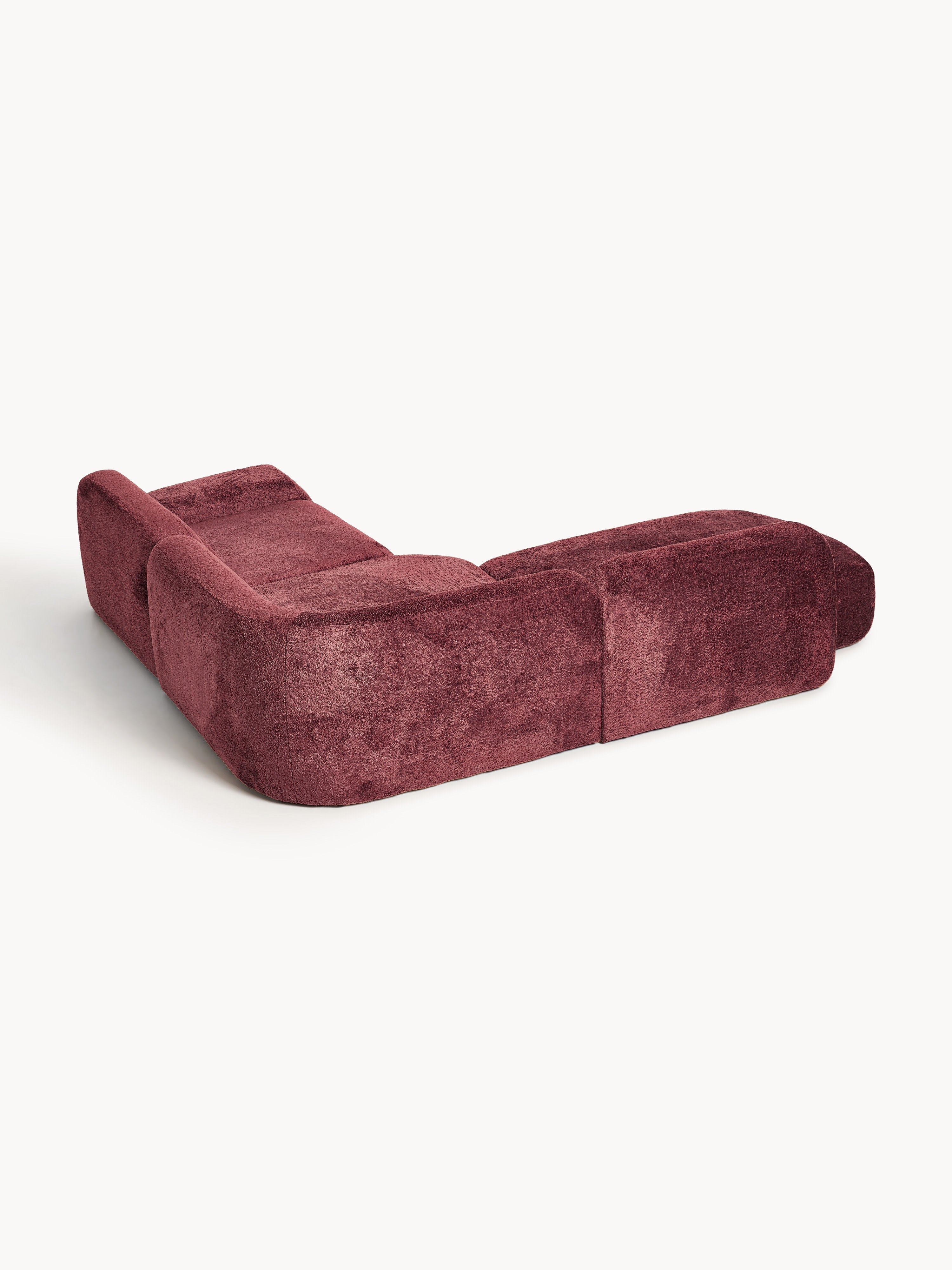 Wolke Modular Teddy Bouclé Corner Sofa (4-seater) with Chaise End
