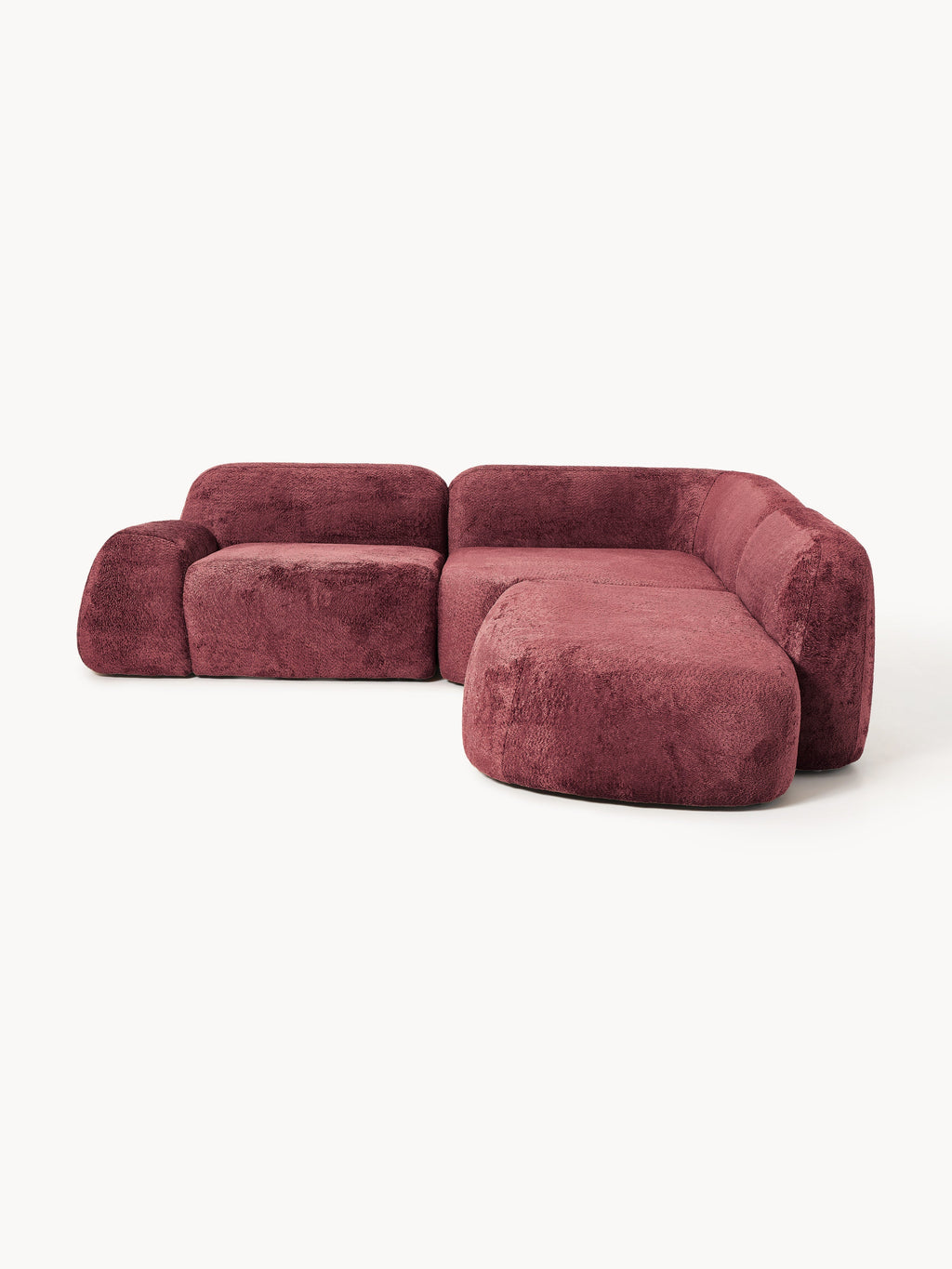 Wolke Modular Teddy Bouclé Corner Sofa (4-seater) with Chaise End