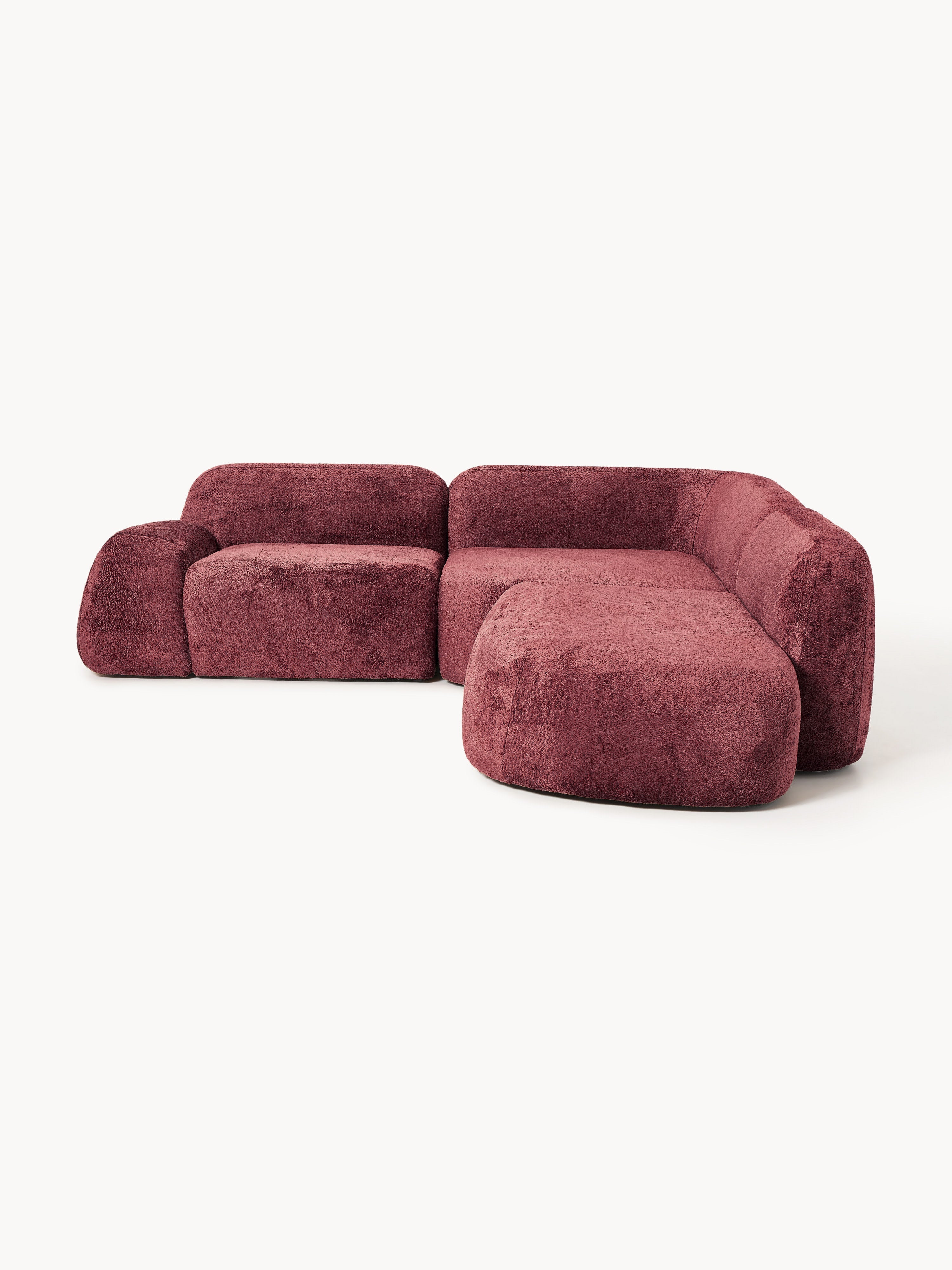 Wolke Modular Teddy Bouclé Corner Sofa (4-seater) with Chaise End