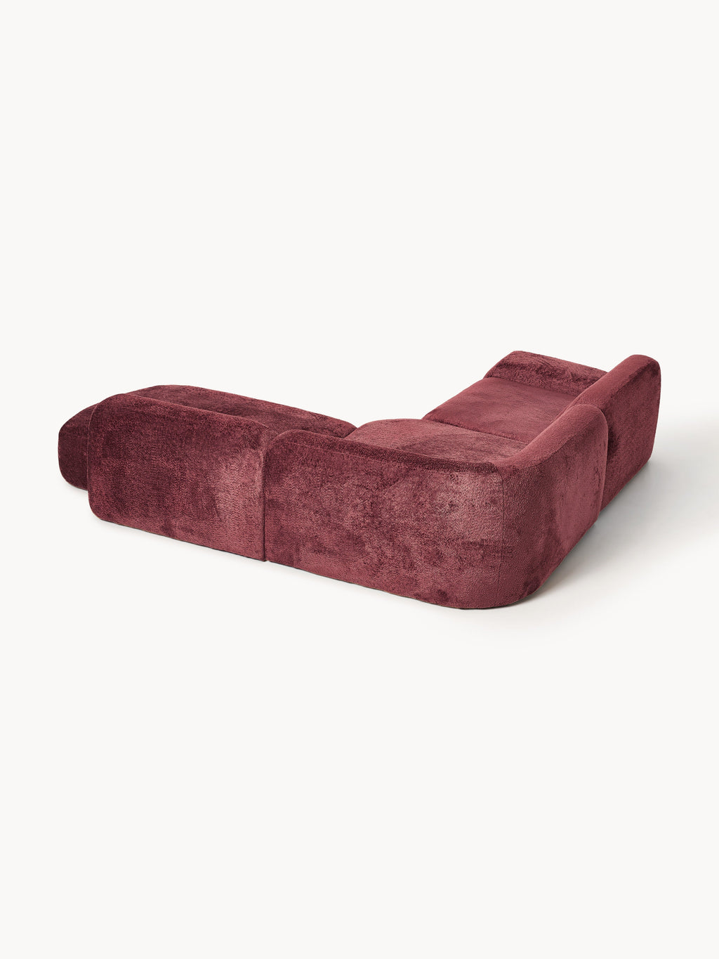 Wolke Modular Teddy Bouclé Corner Sofa (4-seater) with Chaise End
