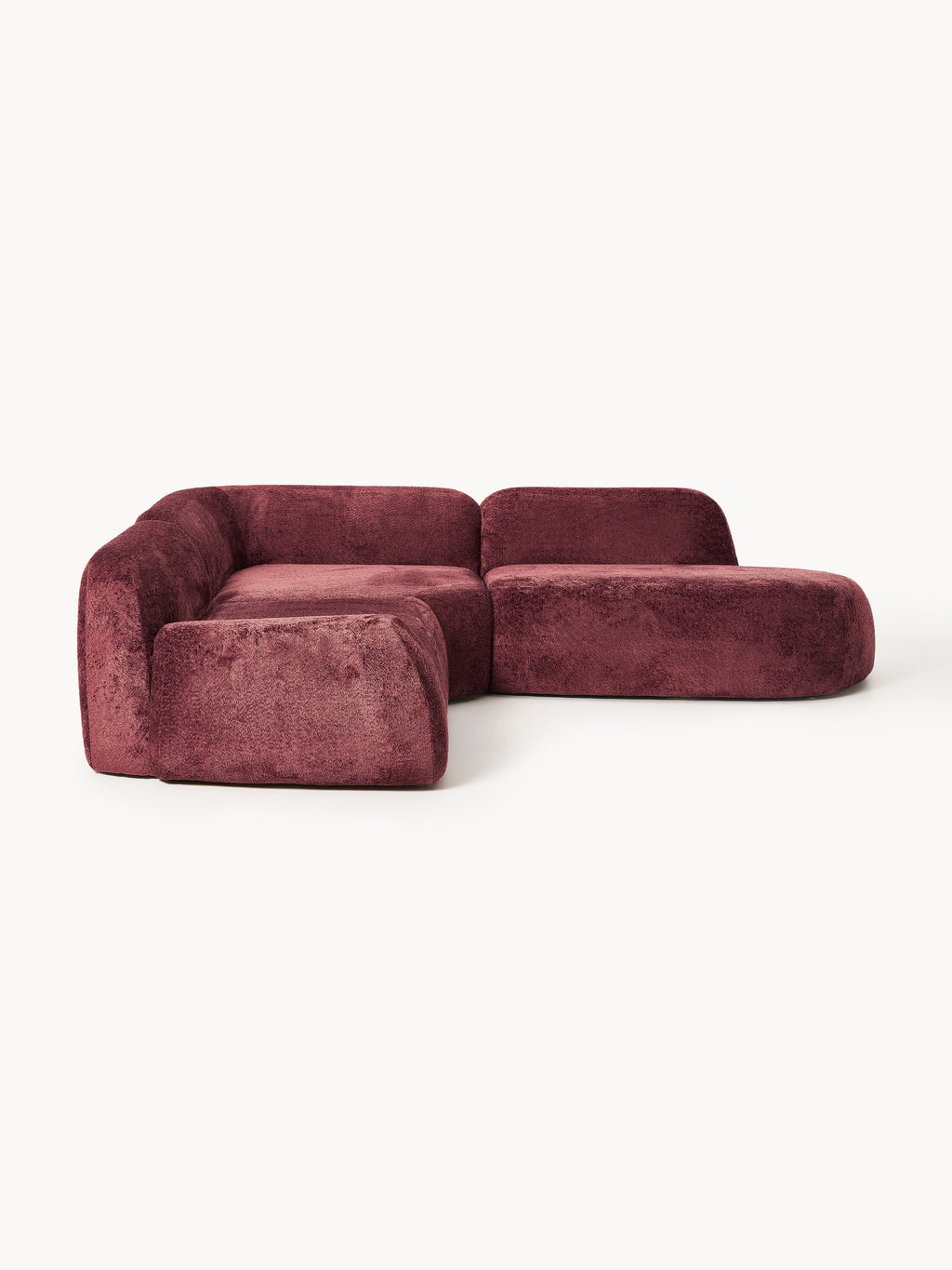 Wolke Modular Teddy Bouclé Corner Sofa (4-seater) with Chaise End
