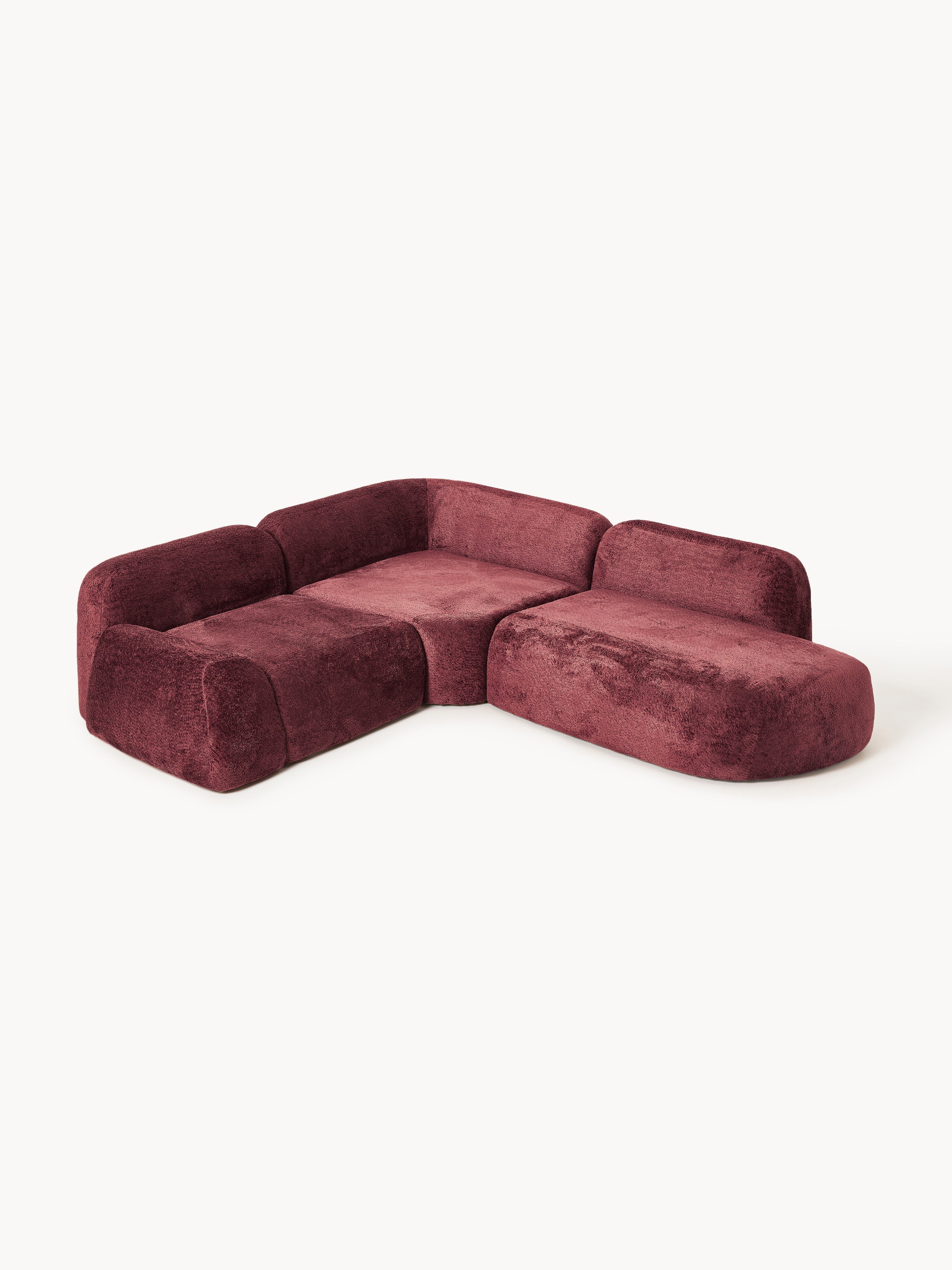 Wolke Modular Teddy Bouclé Corner Sofa (4-seater) with Chaise End