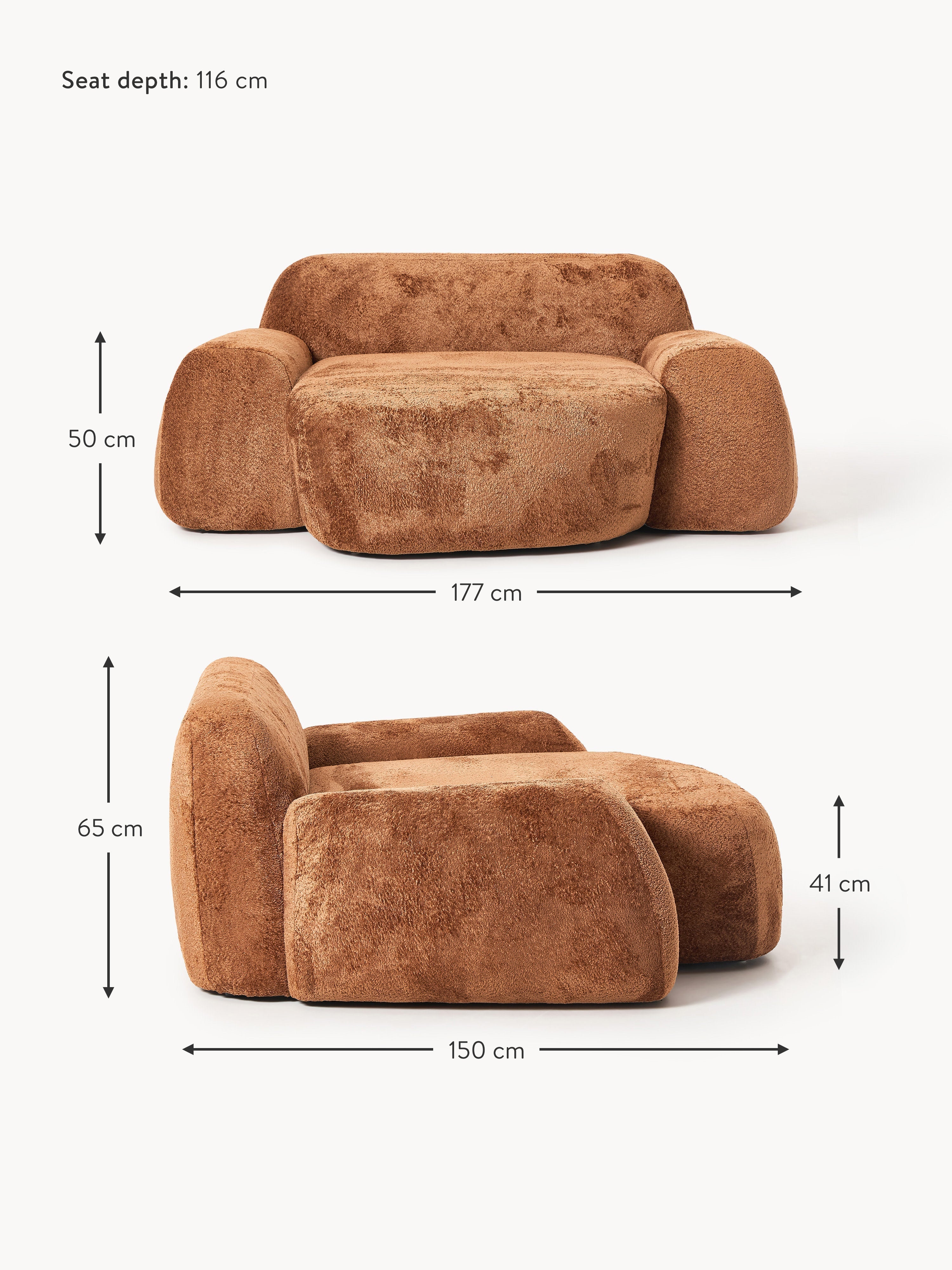 Wolke XL Teddy Bouclé Lounge Chair