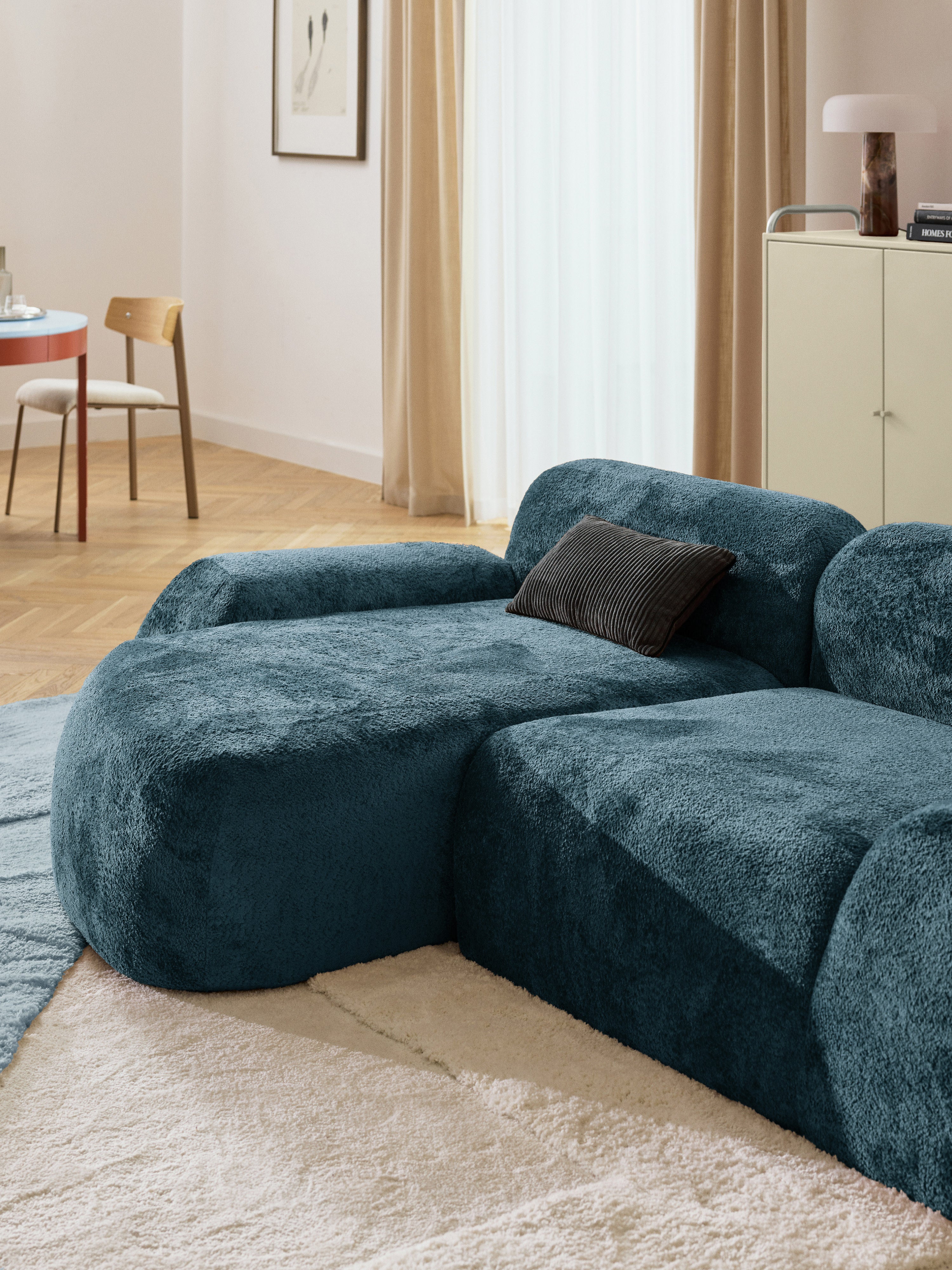 Wolke Modular Teddy Bouclé Corner Sofa (3-seater)