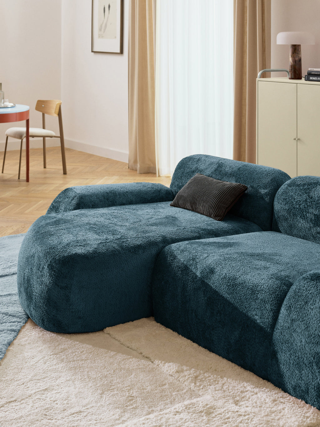 Wolke Modular Teddy Bouclé Corner Sofa (3-seater)
