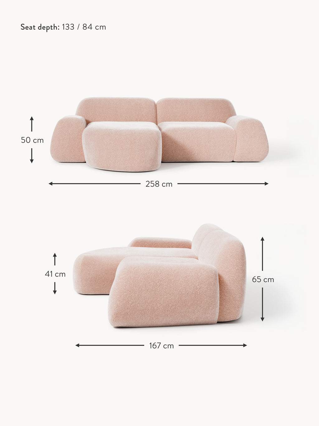 Wolke Modular Corner Sofa (3-seater)
