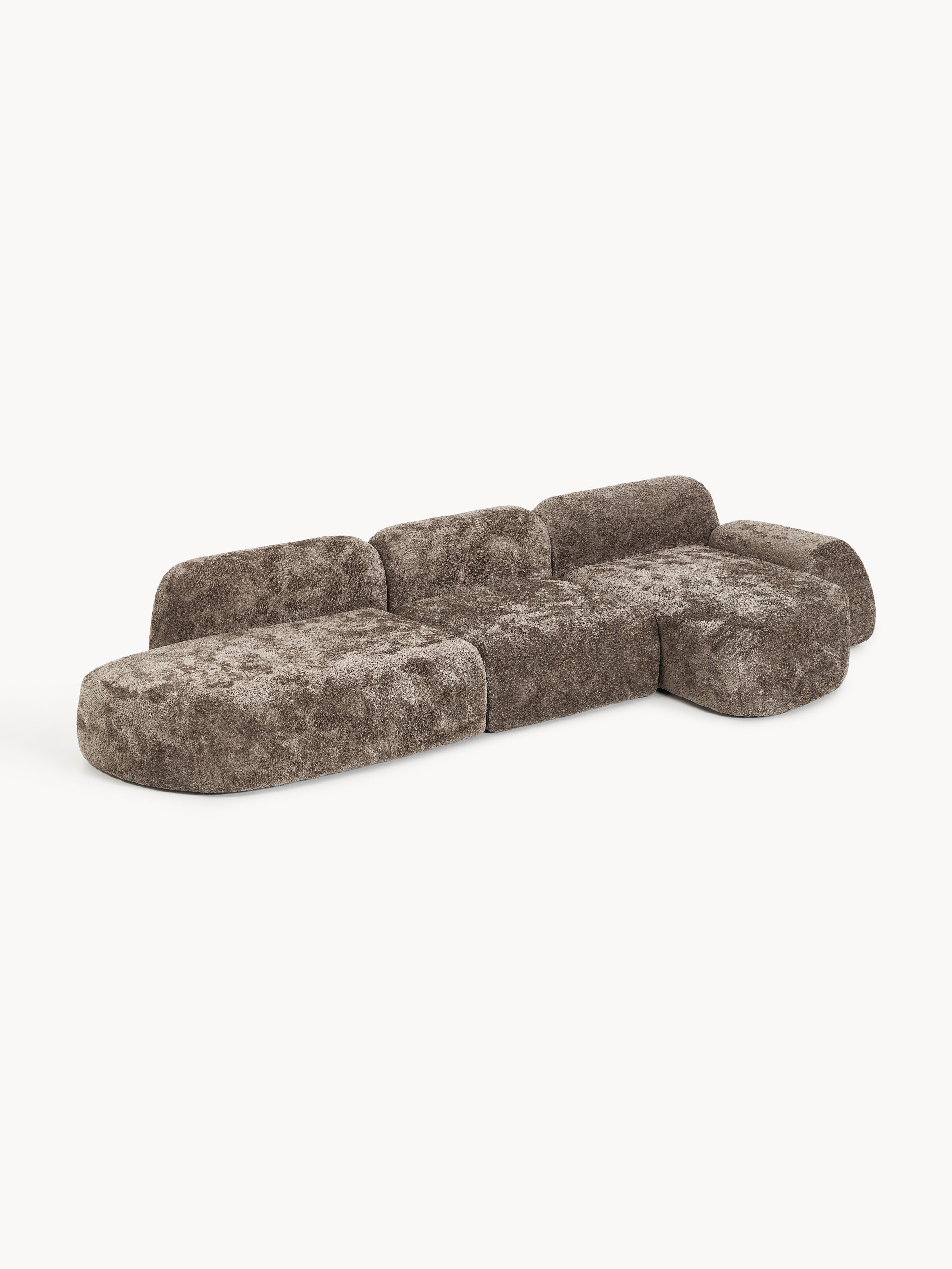 Wolke Modular Teddy Bouclé Corner Sofa (4-seater) with Chaise End