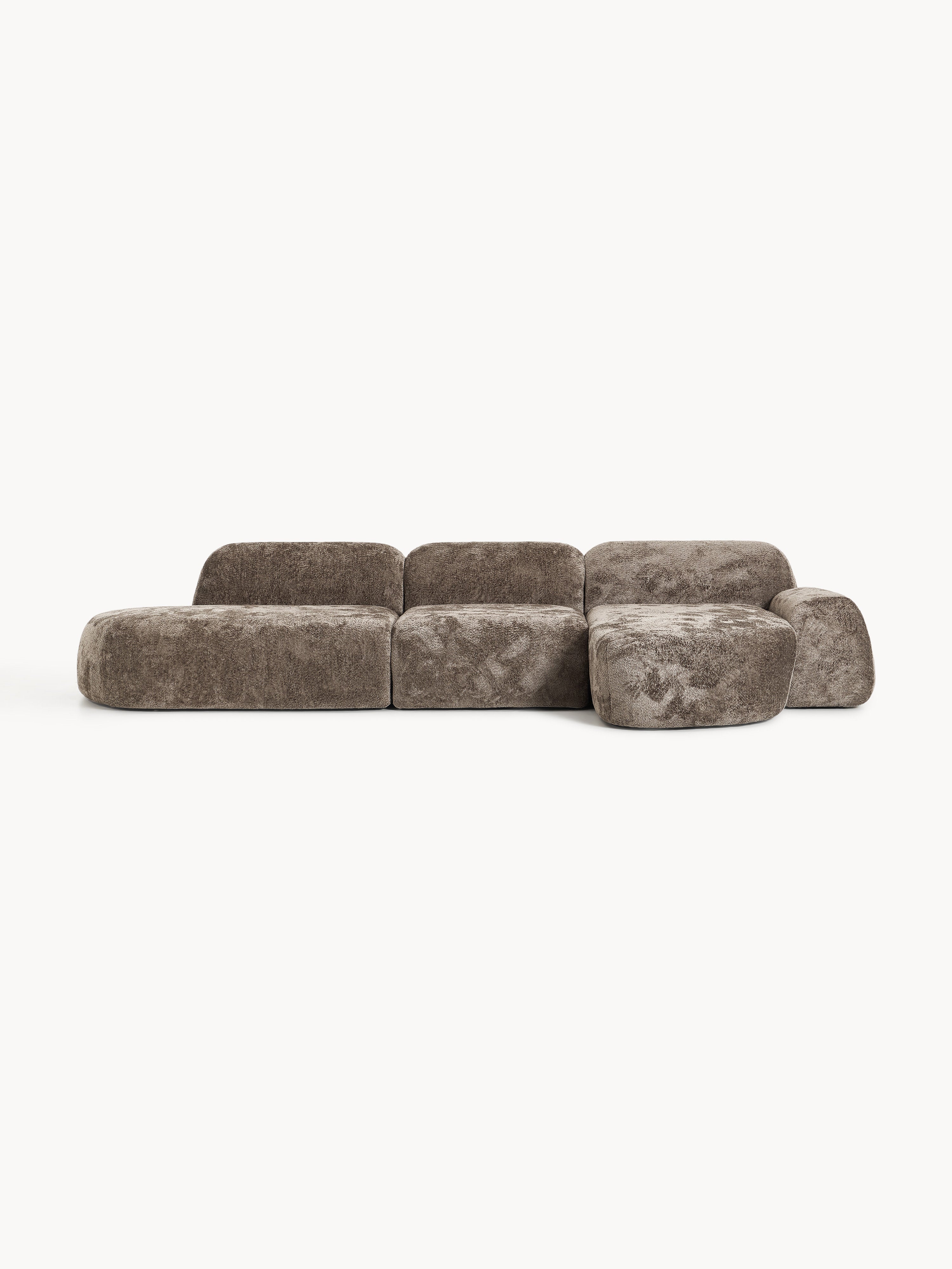 Gallery image 1 - Modular Teddy Bouclé Corner Sofa Wolke (4-seater) with Chaise End