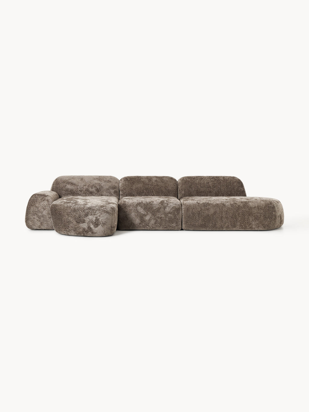 Wolke Modular Teddy Bouclé Corner Sofa (4-seater) with Chaise End