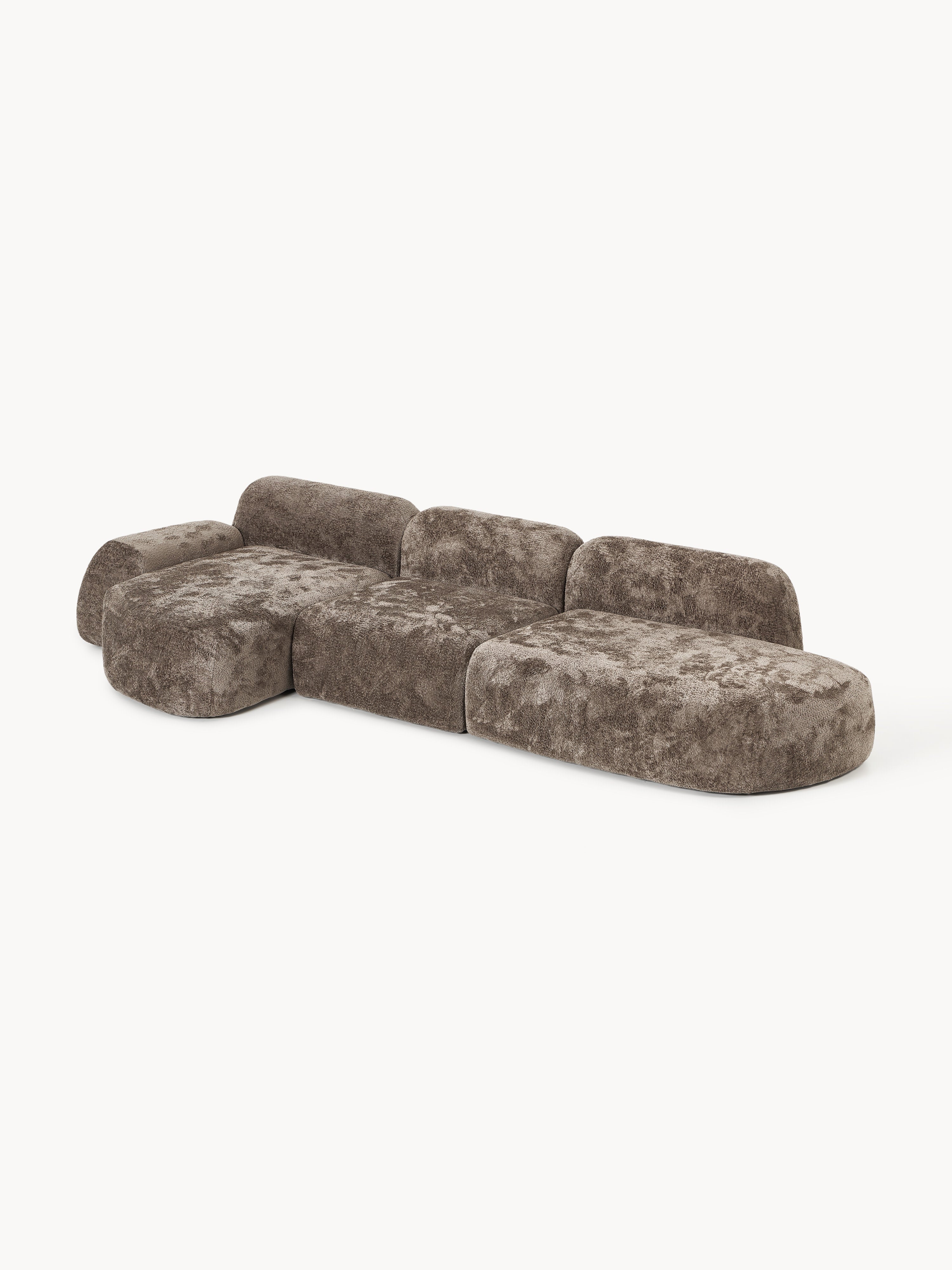 Wolke Modular Teddy Bouclé Corner Sofa (4-seater) with Chaise End
