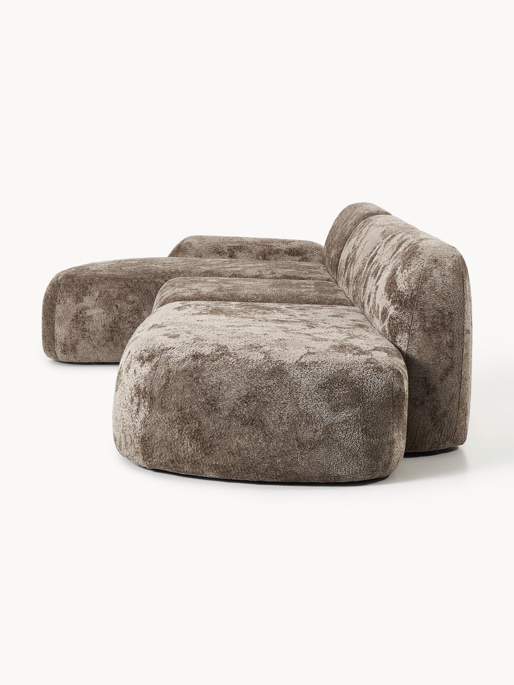 Wolke Modular Teddy Bouclé Corner Sofa (4-seater) with Chaise End