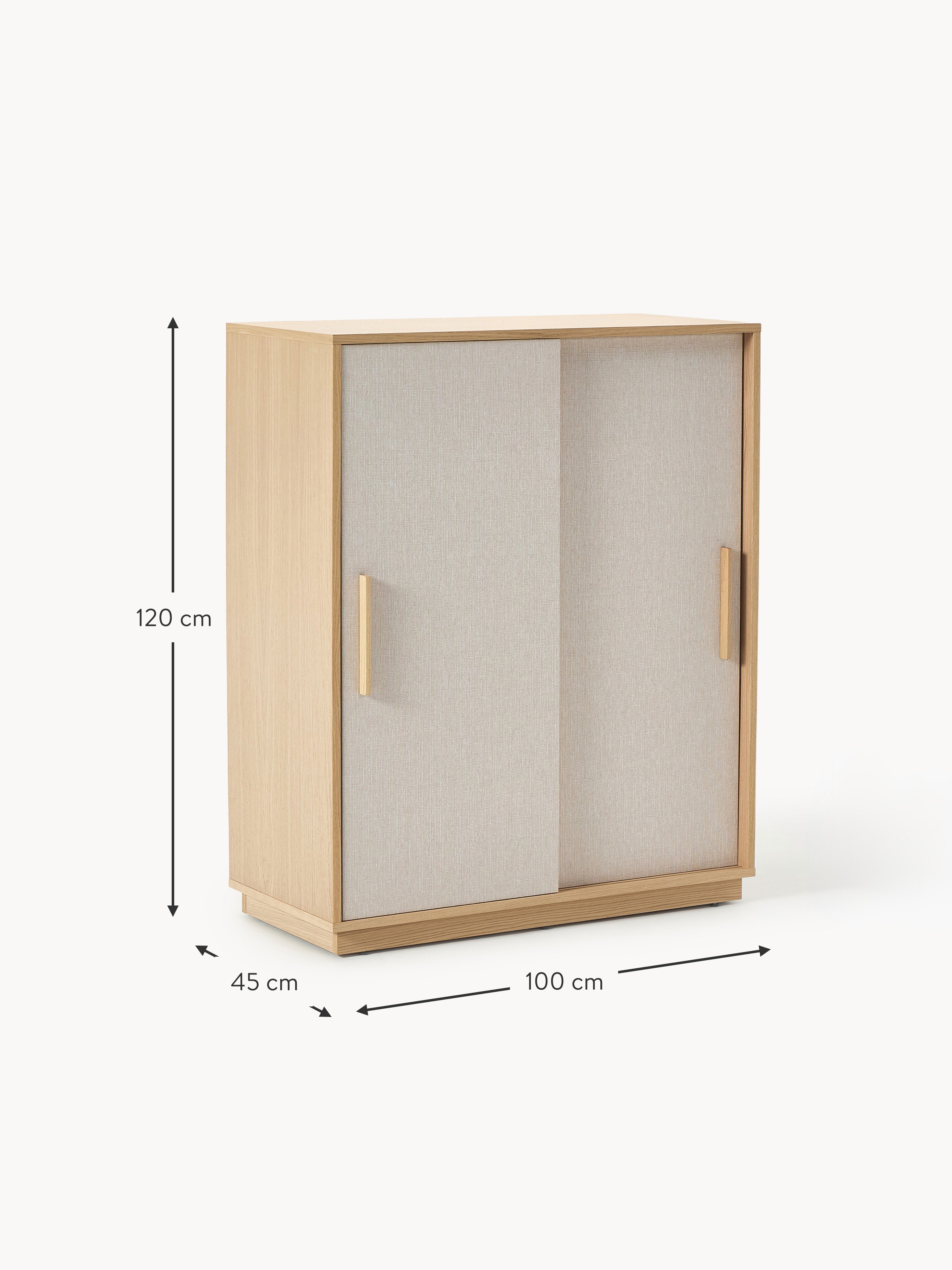 Wisp Wooden Highboard with Upholstered Front