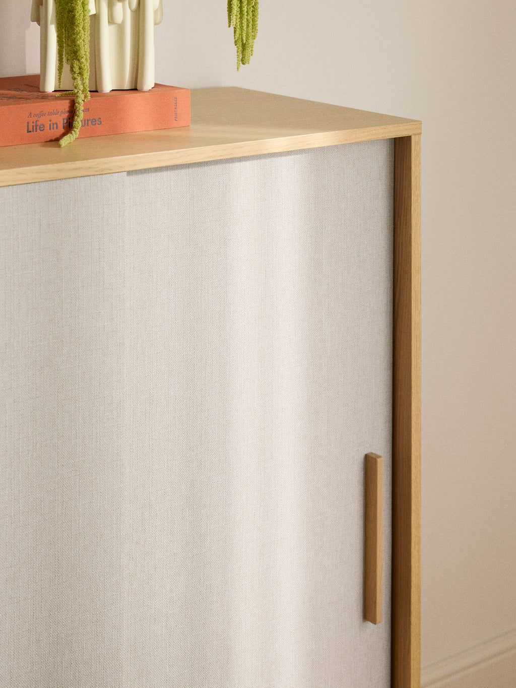 Wisp Wooden Highboard with Upholstered Front