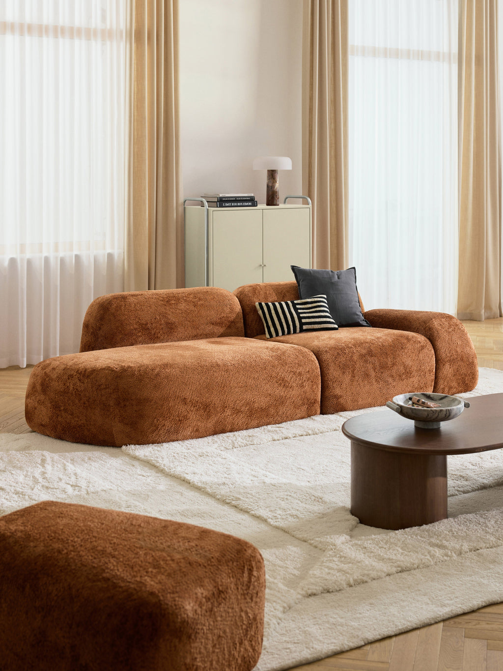 Wolke Modular Teddy Bouclé Chaise (3-seater)