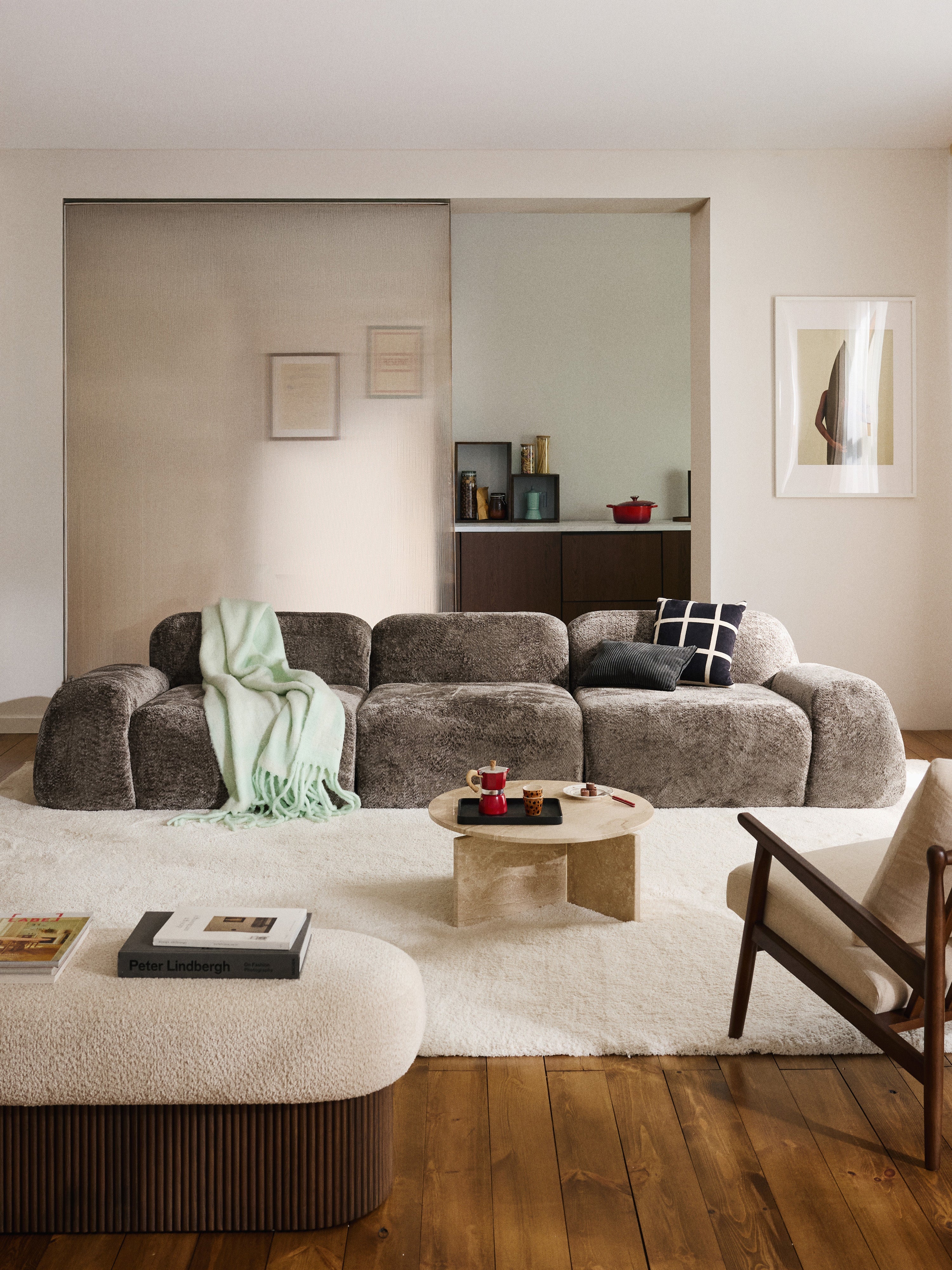 Wolke Modular Teddy Bouclé Sofa (4-seater)