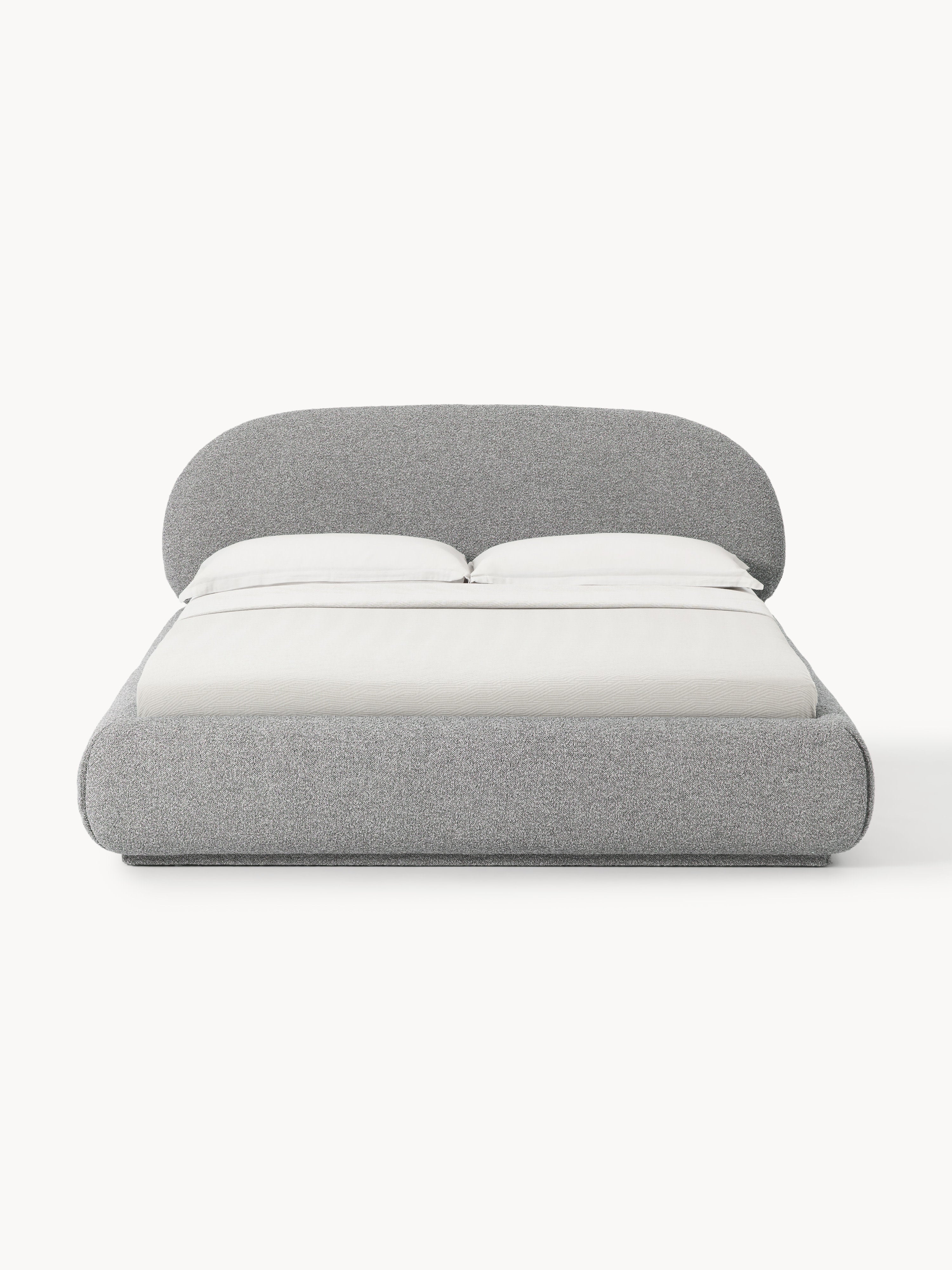 Alba Upholstered Bouclé Bed with Storage
