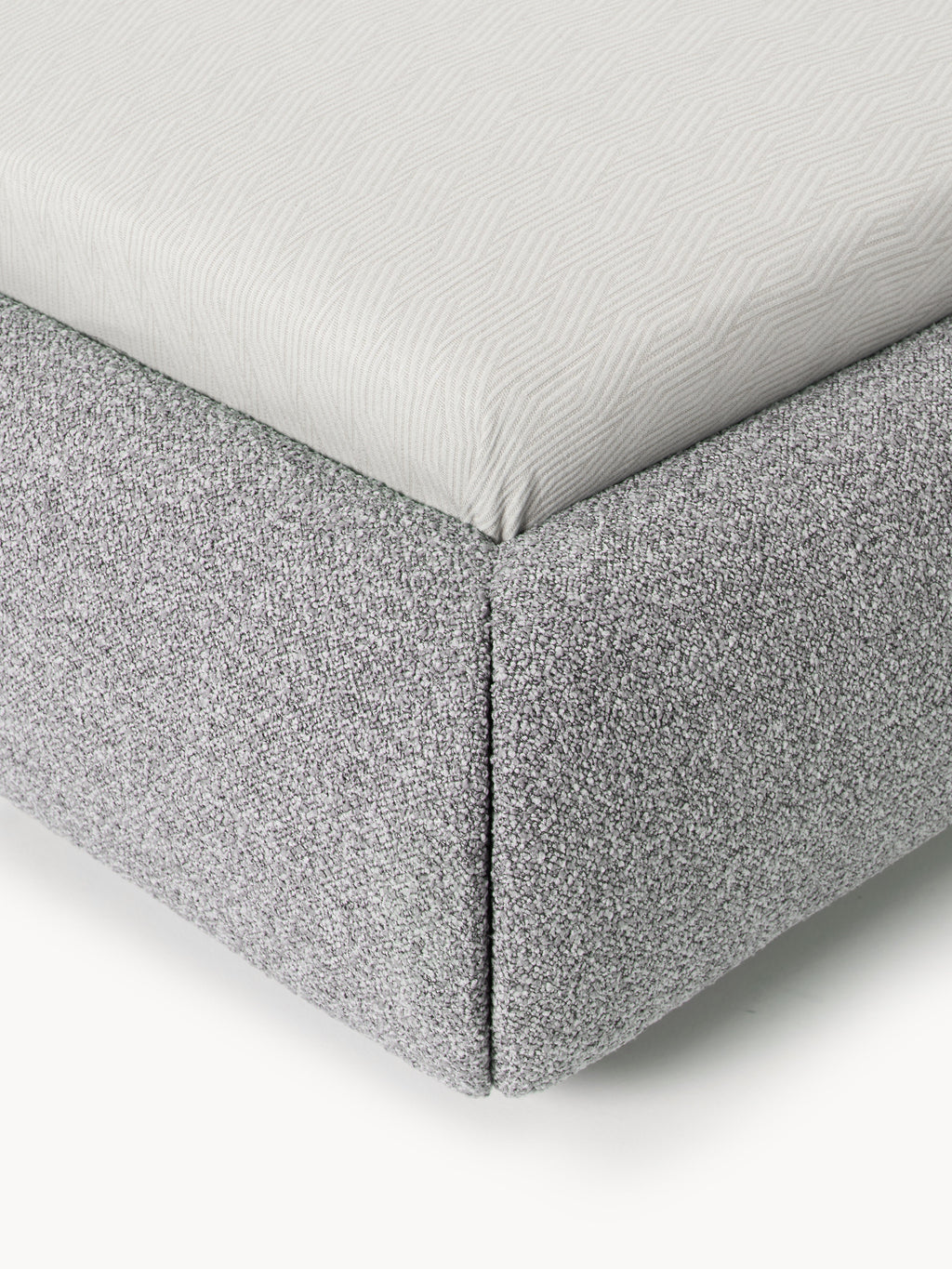 Alba Upholstered Bouclé Bed with Storage
