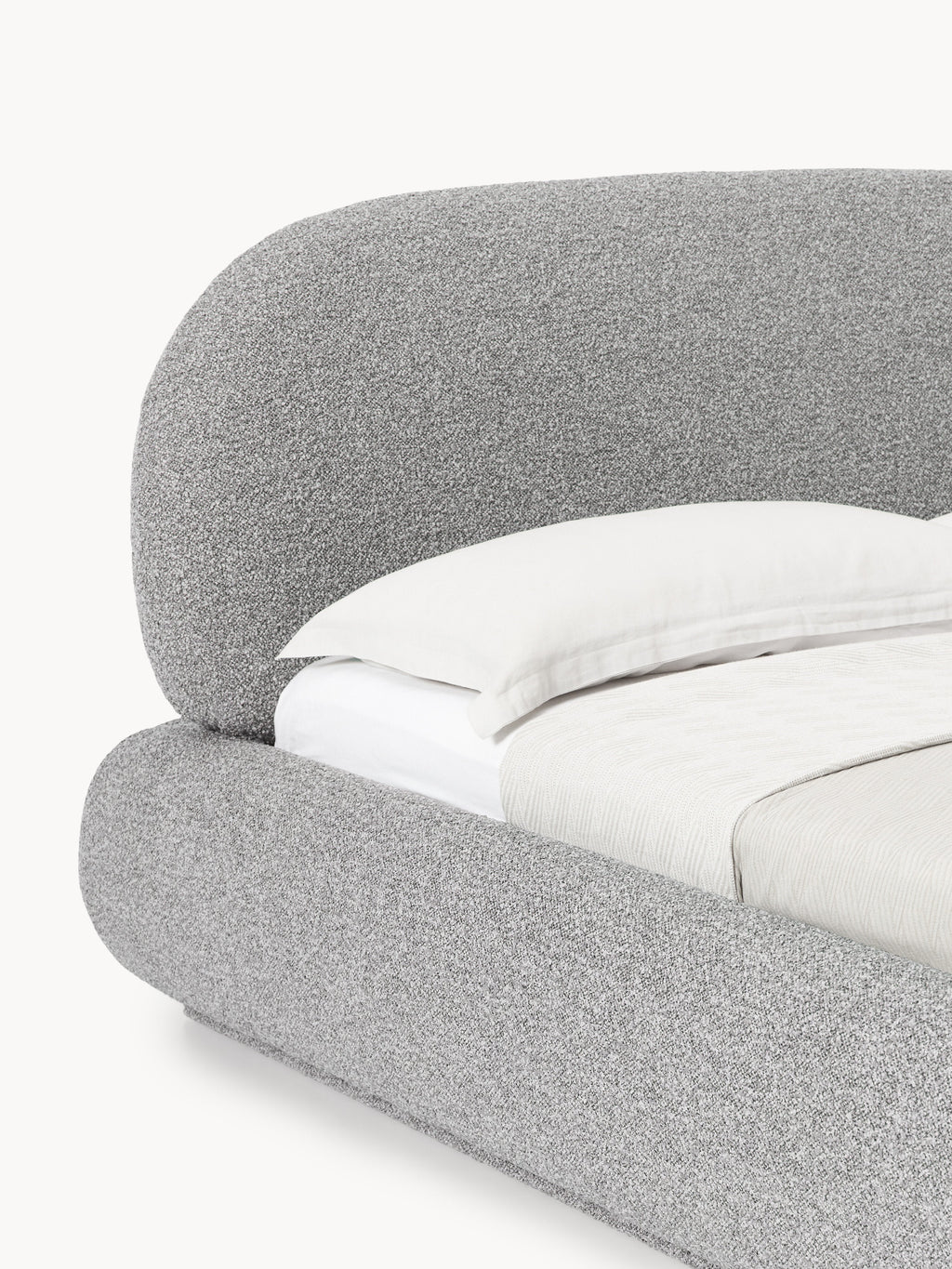 Alba Upholstered Bouclé Bed with Storage