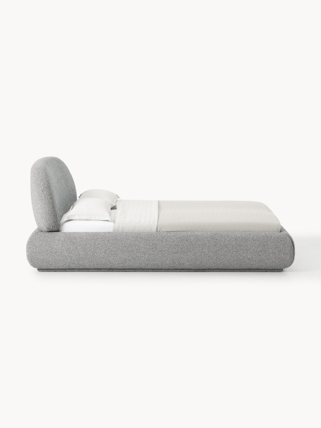 Alba Upholstered Bouclé Bed with Storage