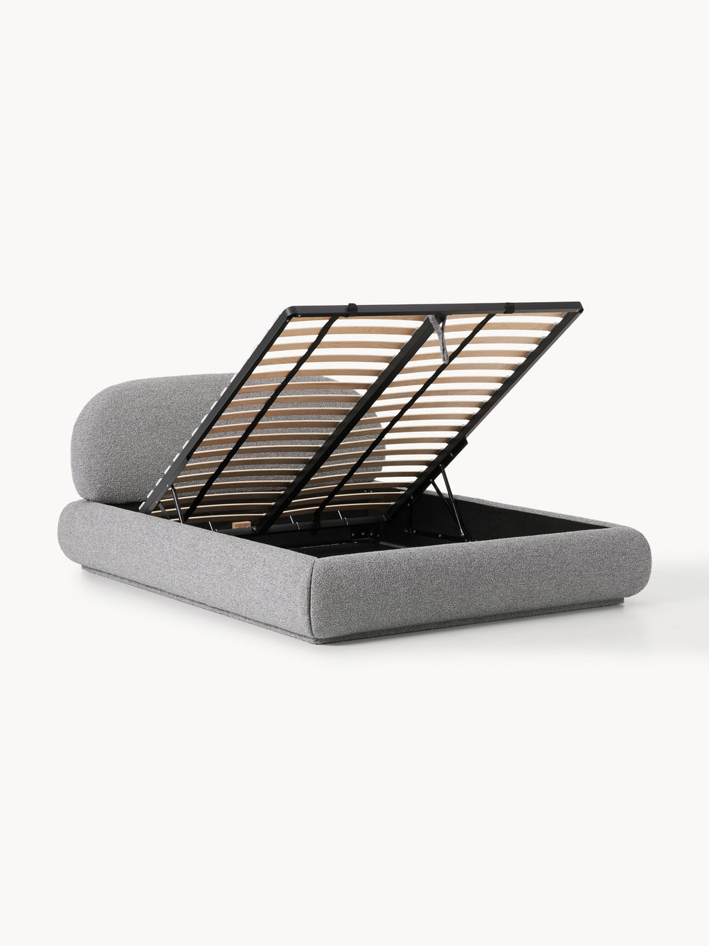 Alba Upholstered Bouclé Bed with Storage