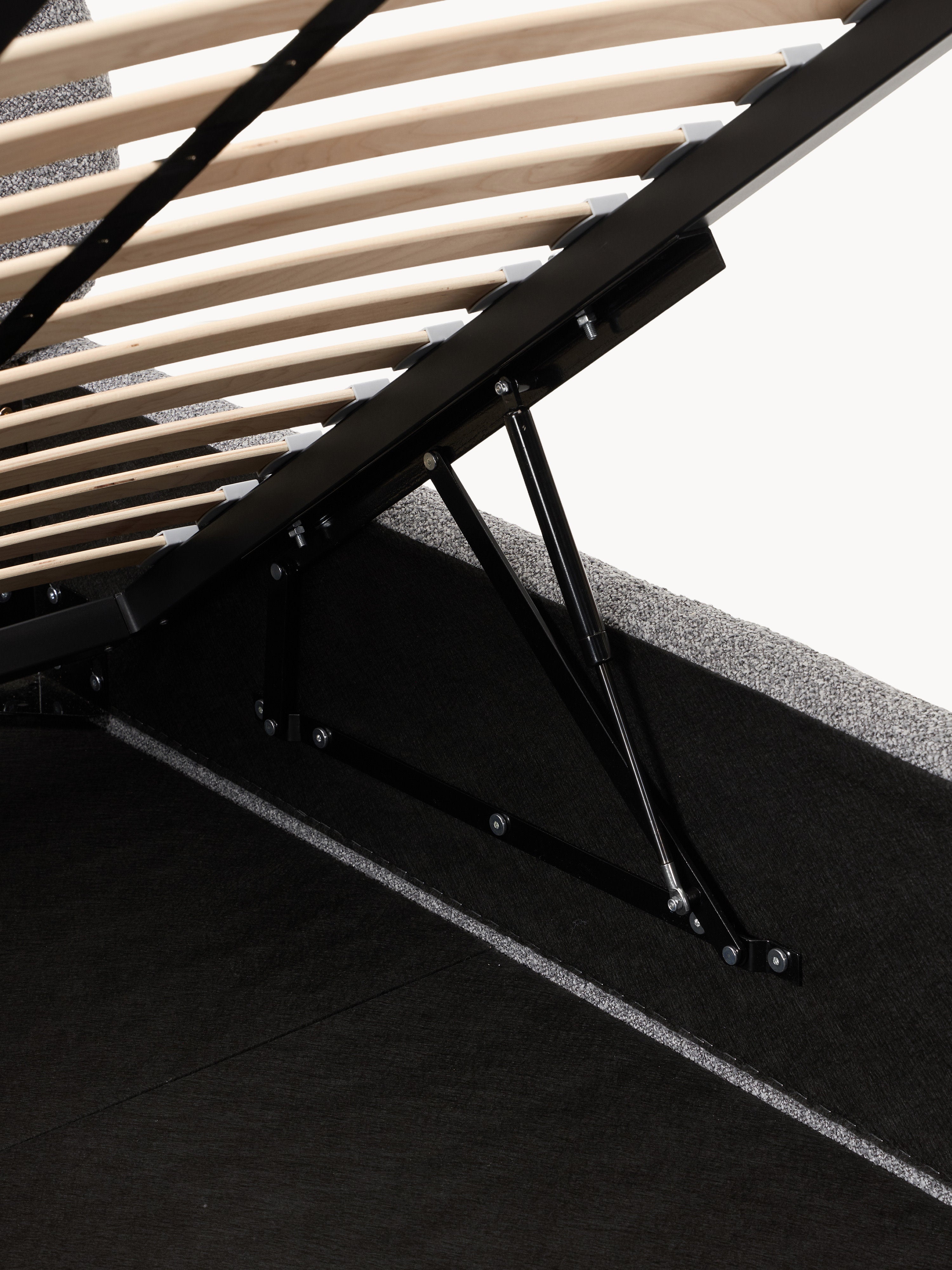 Alba Upholstered Bouclé Bed with Storage