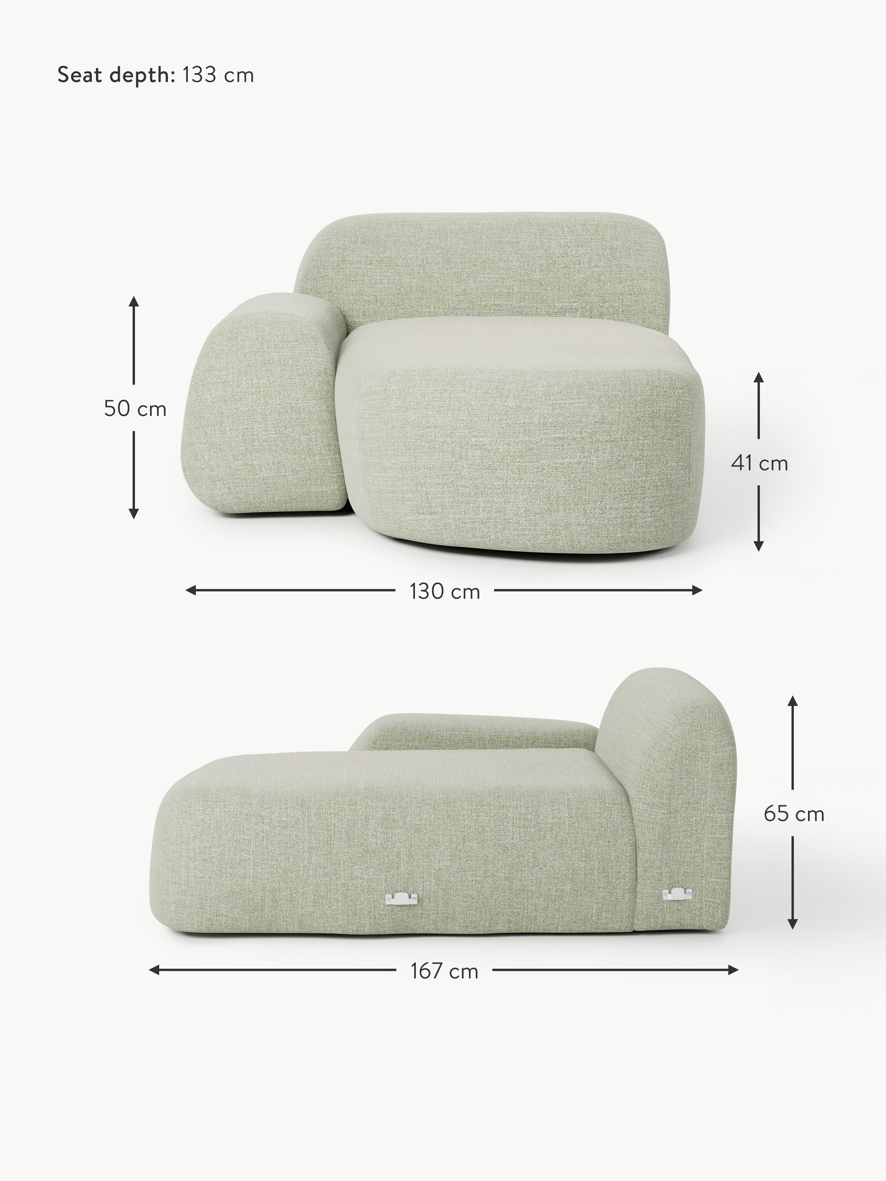 Wolke Bouclé Chaise Corner Module