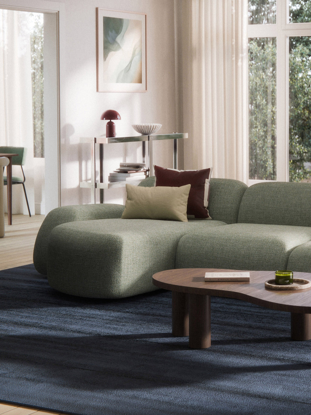 Wolke Bouclé Chaise Corner Module