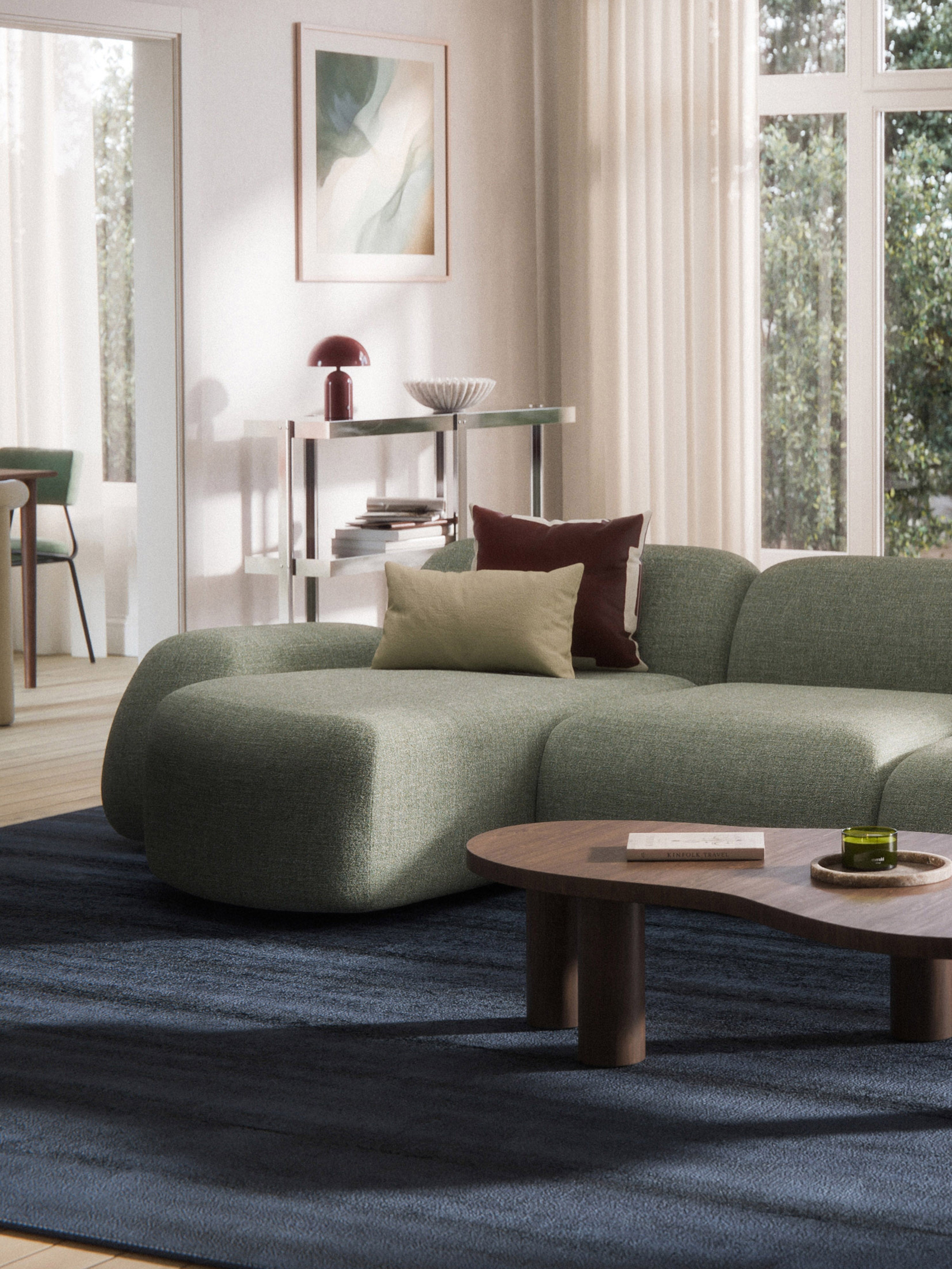 Wolke Bouclé Chaise Corner Module