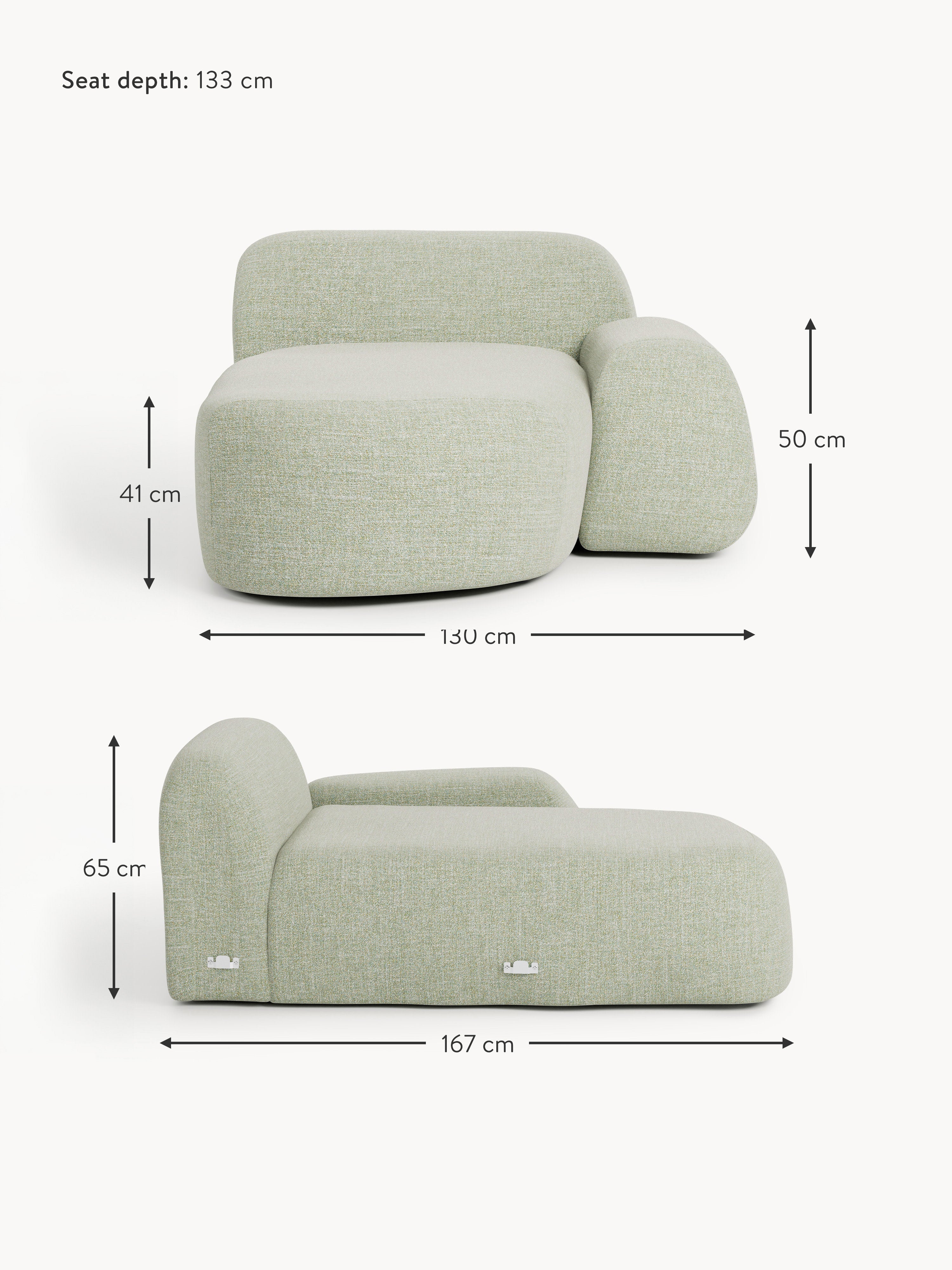 Wolke Bouclé Chaise Corner Module