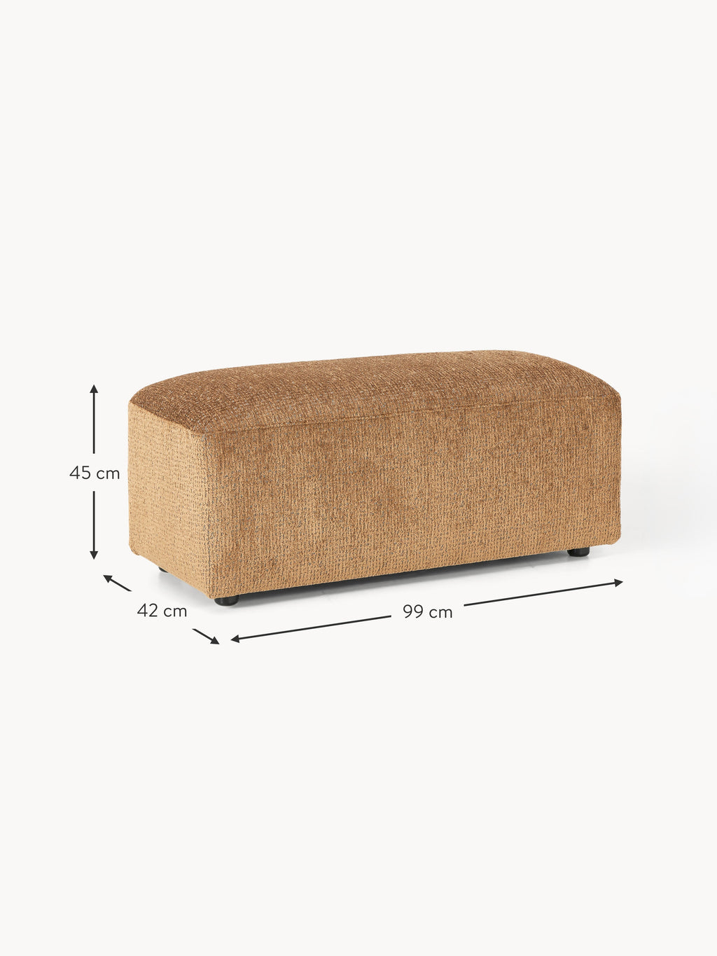 Melva Ottoman, W 99 x D 42 cm