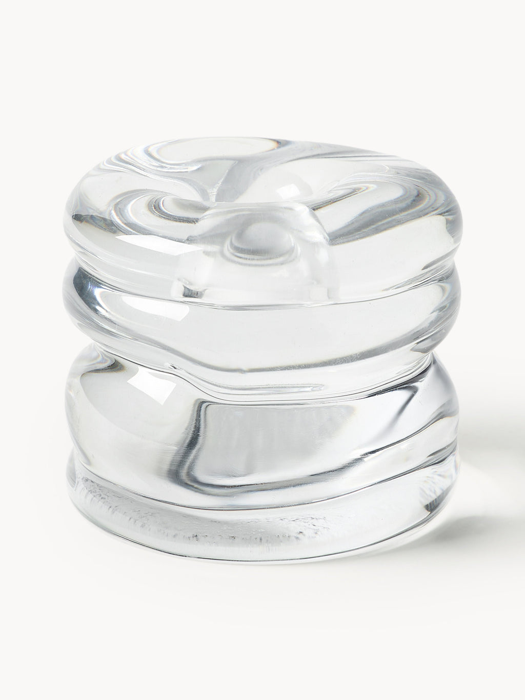 Lija Glass Vase with Ribbed Surface, H 30 cm