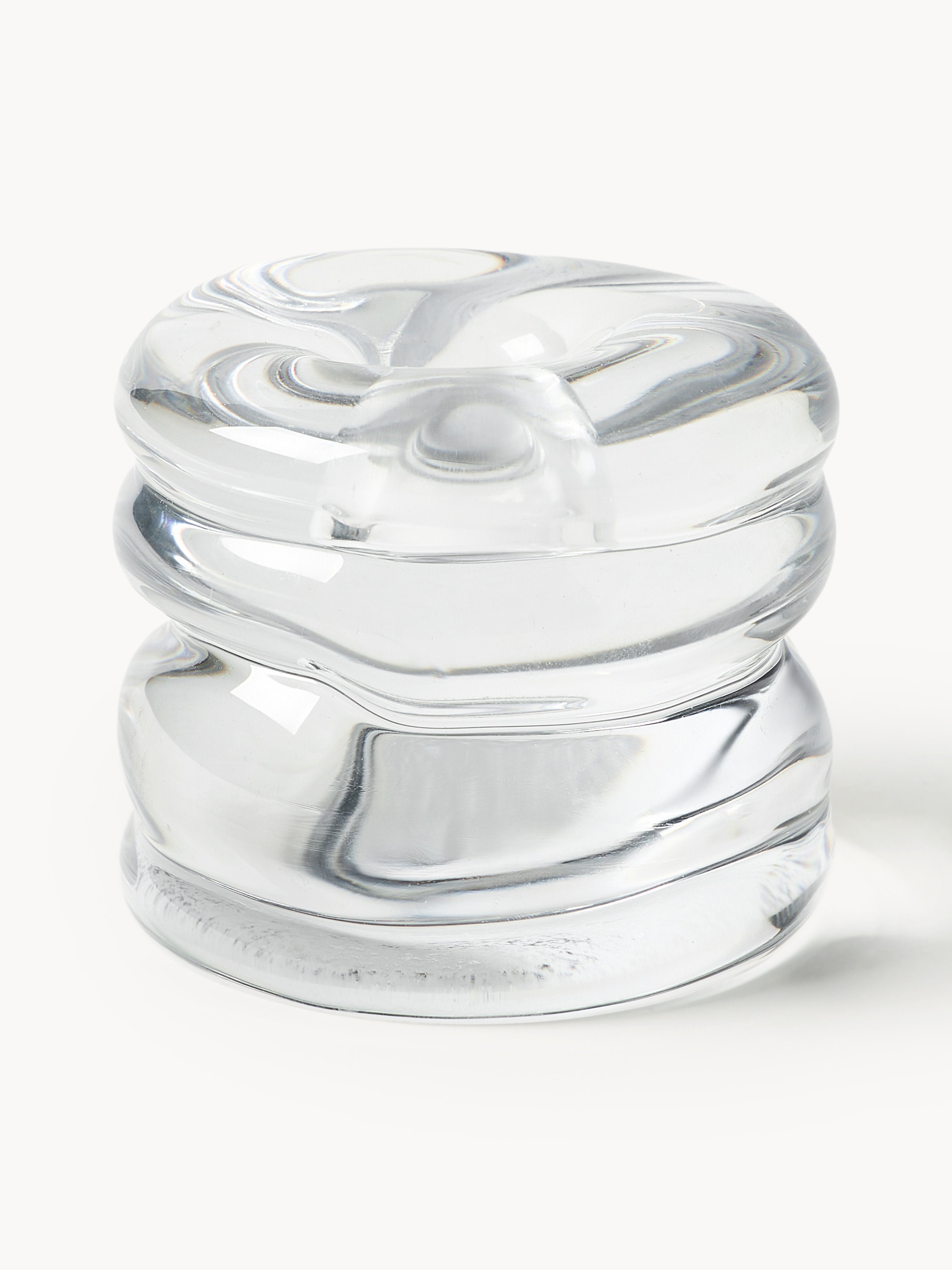 Lija Glass Vase with Ribbed Surface, H 30 cm
