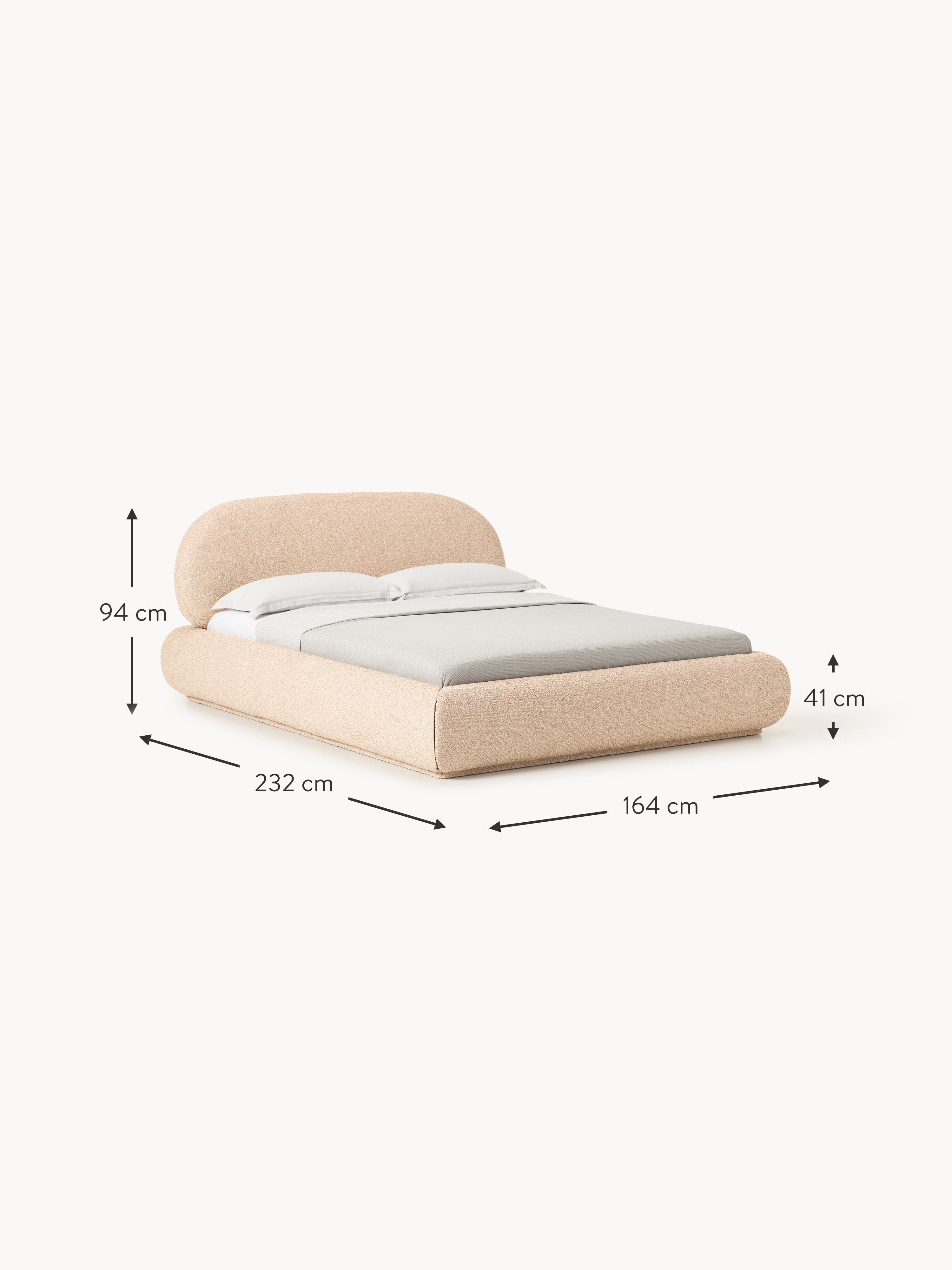 Alba Upholstered Bouclé Bed