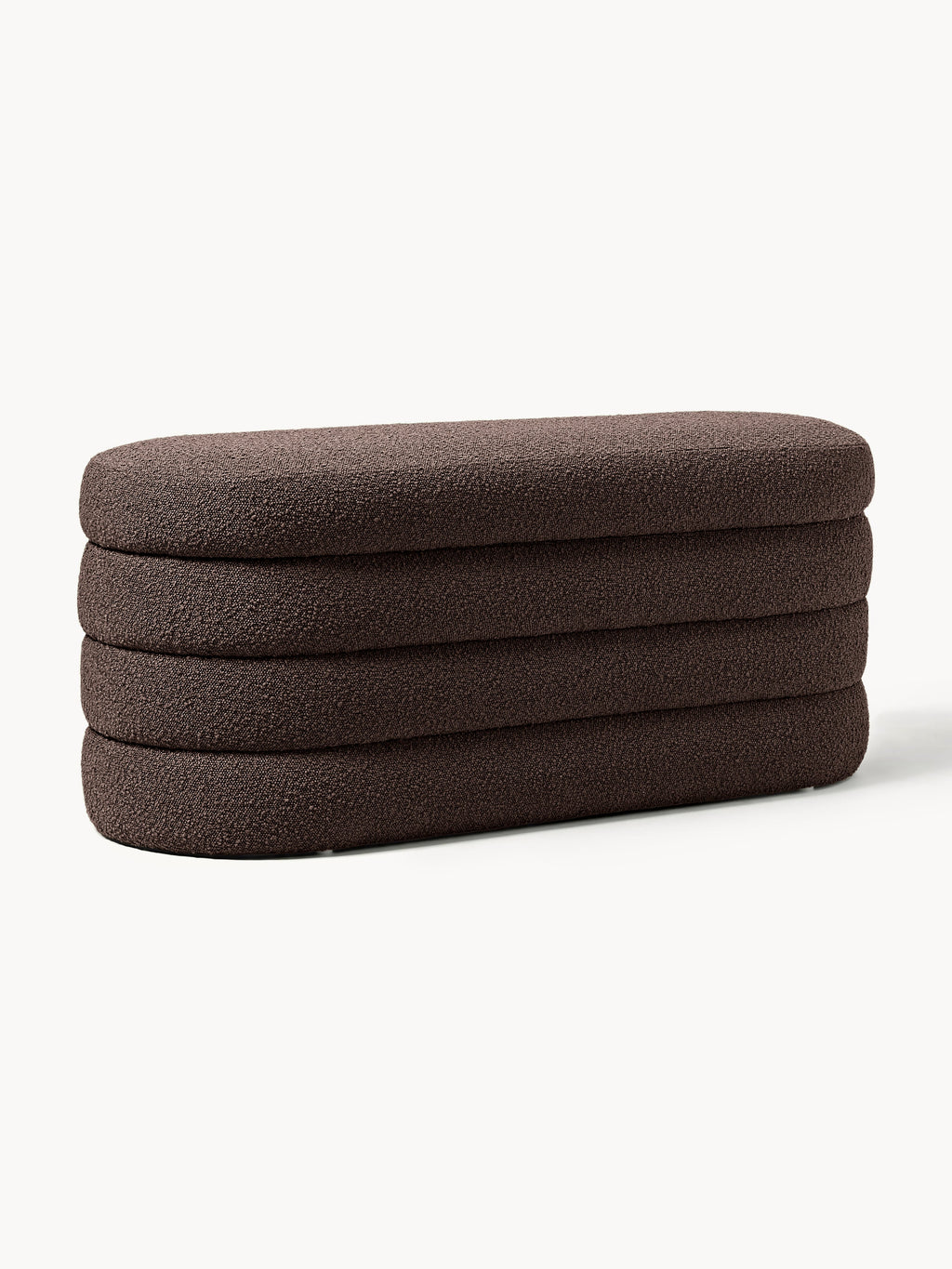 Gallery image 1 - Bouclé Upholstered Bench Alto with Storage Space