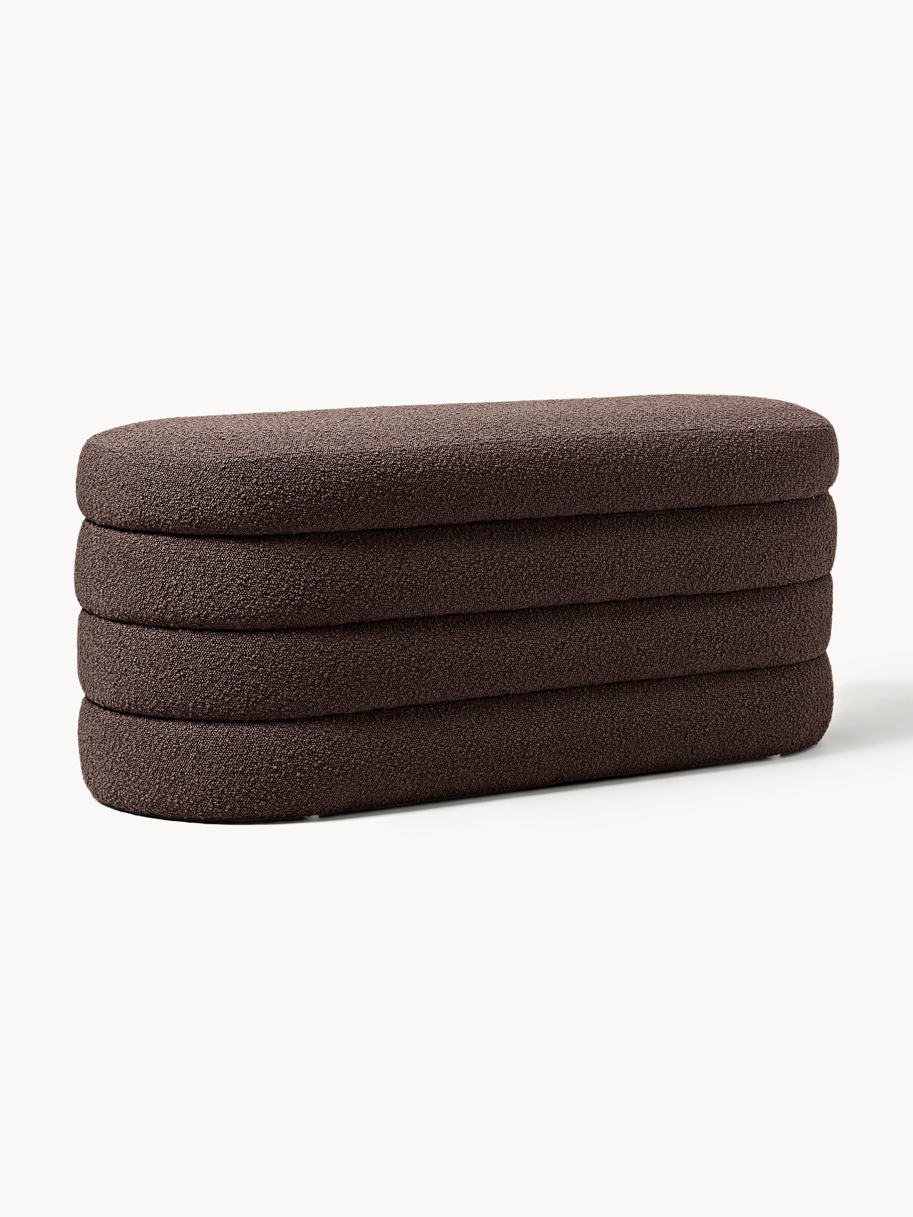 Gallery image 1 - Bouclé Upholstered Bench Alto with Storage Space