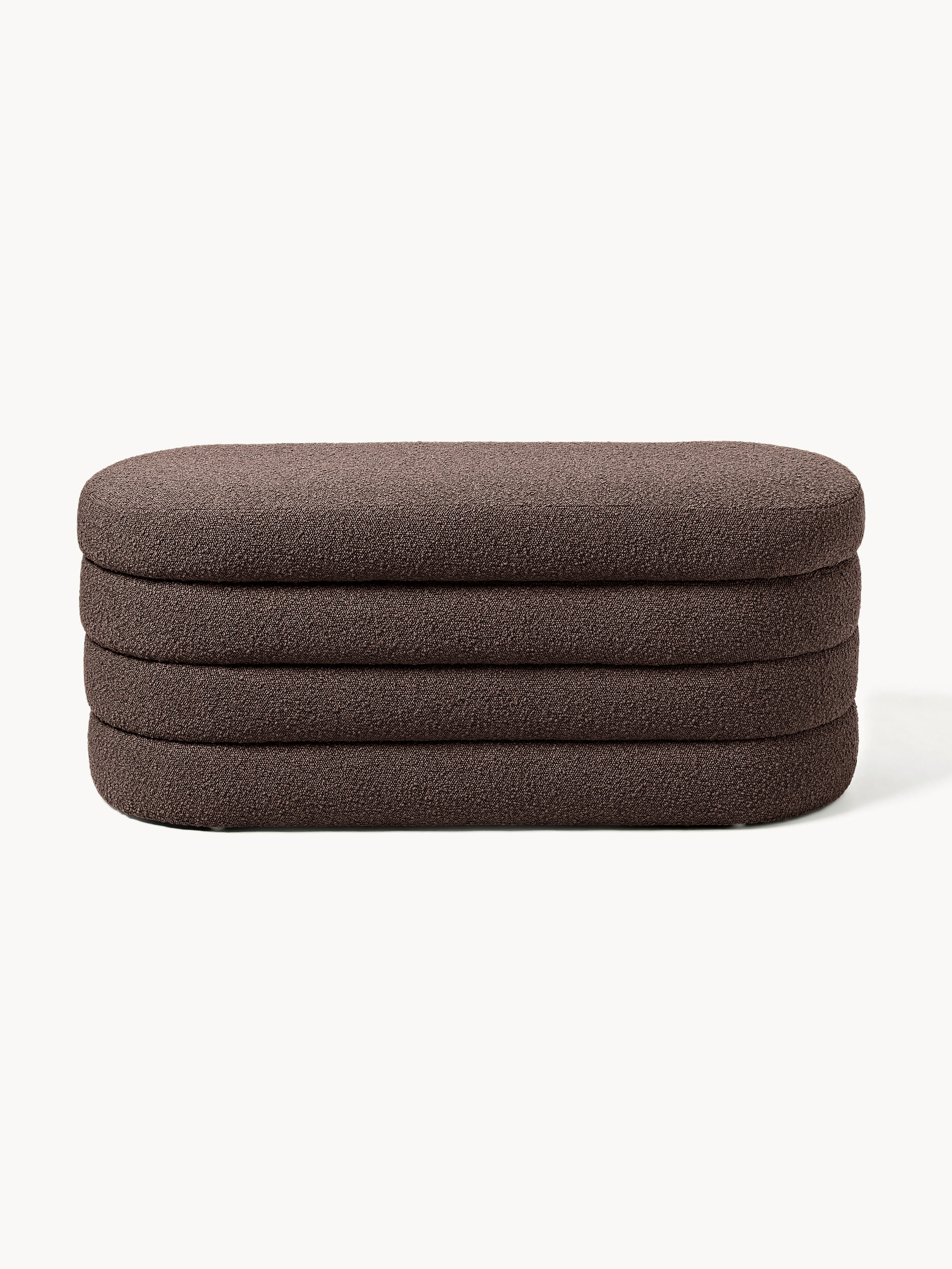 Alto Bouclé Upholstered Bench with Storage Space