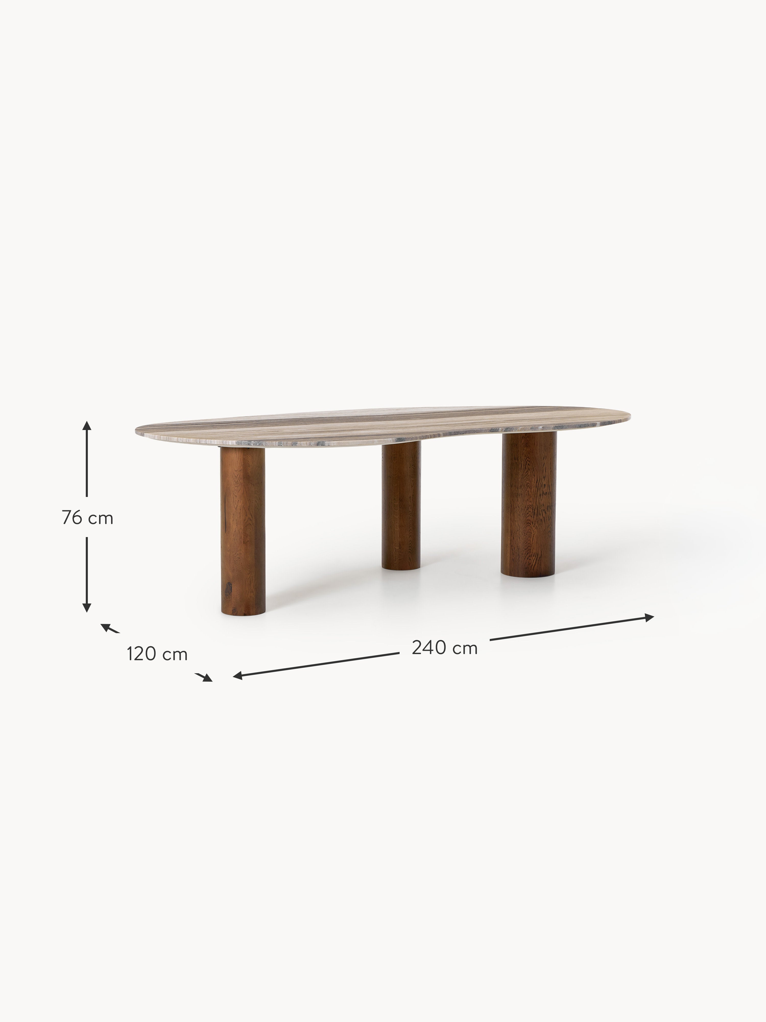 Naruto Organic-Shaped Marble Dining Table, in various sizes