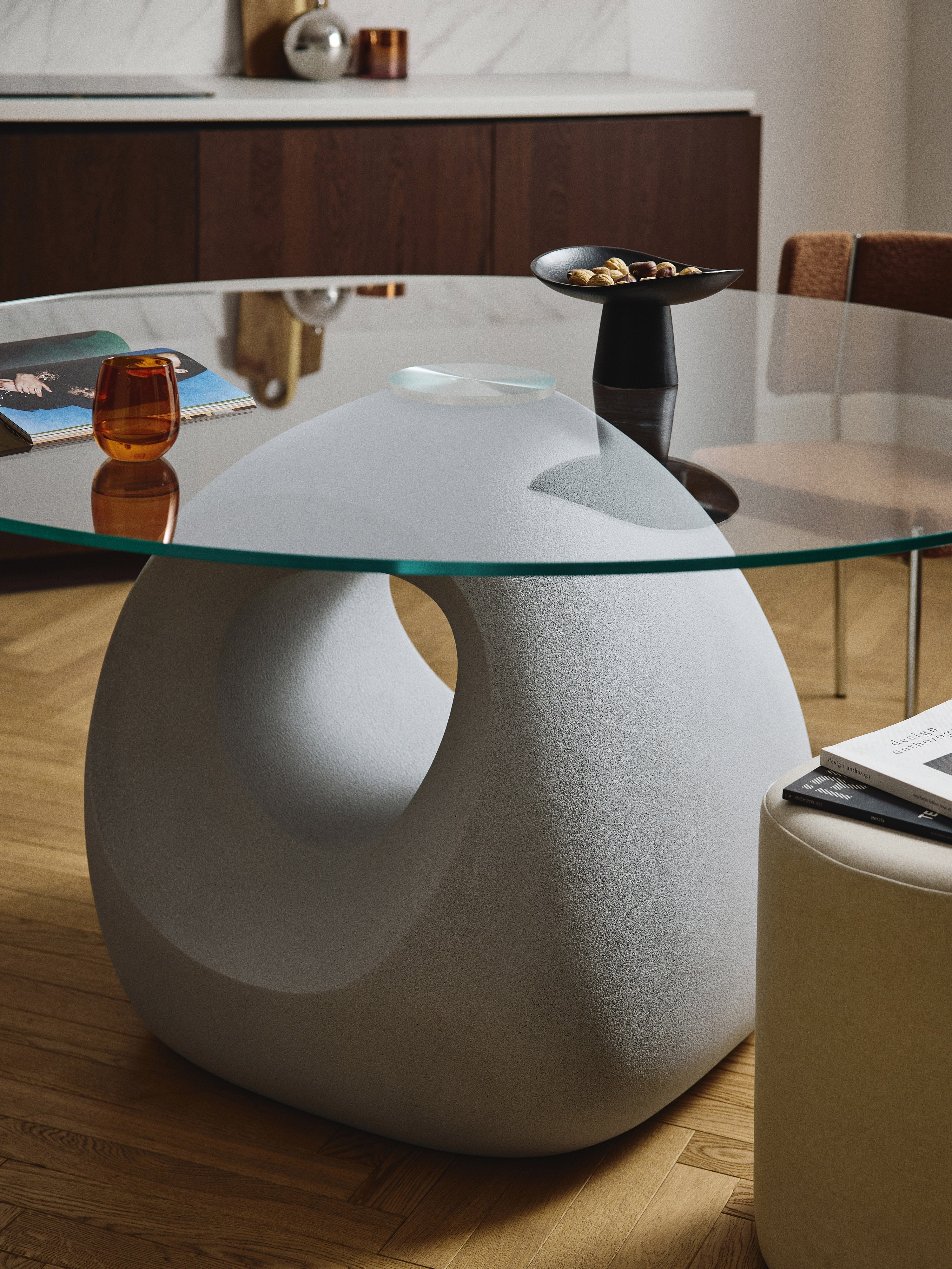 Linus Round Dining Table with Glass Top, in various sizes