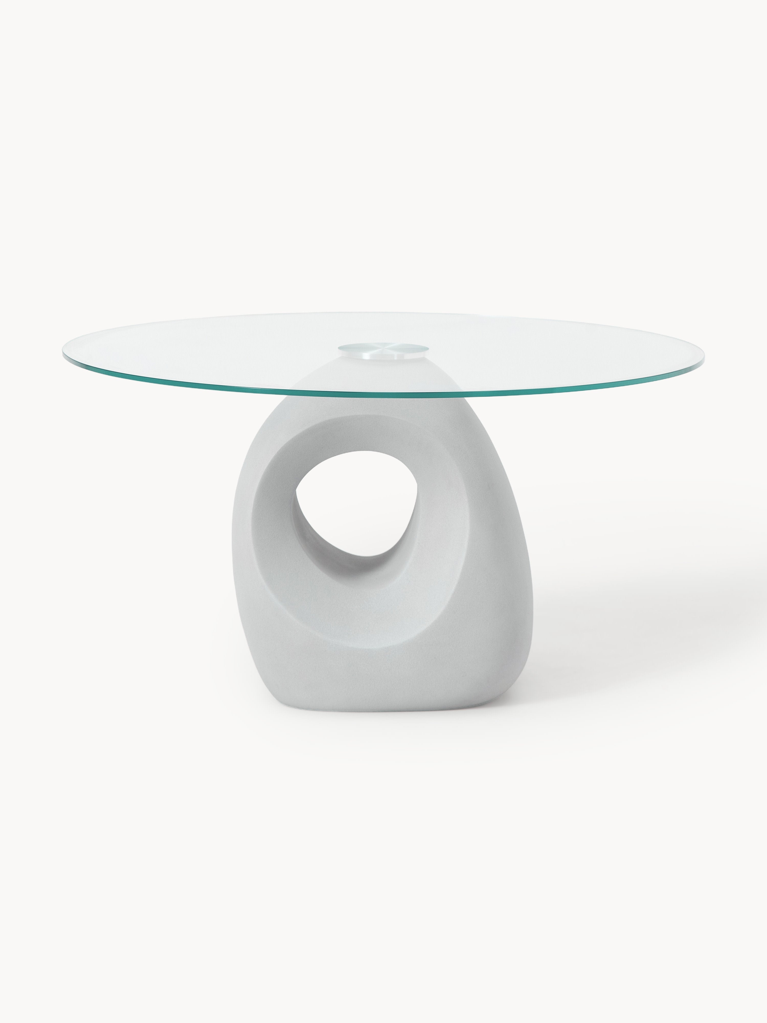 Linus Round Dining Table with Glass Top, in various sizes