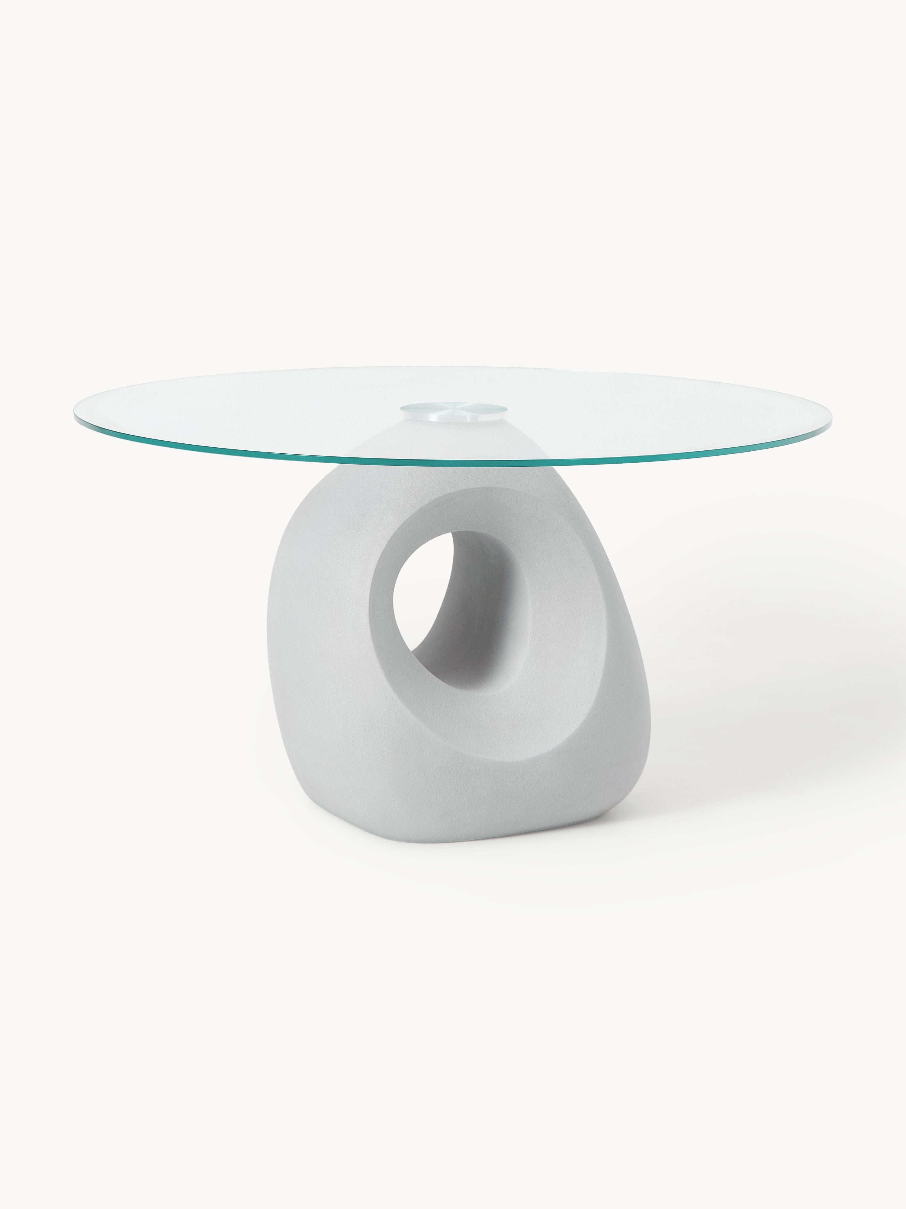 Linus Round Dining Table with Glass Top, in various sizes