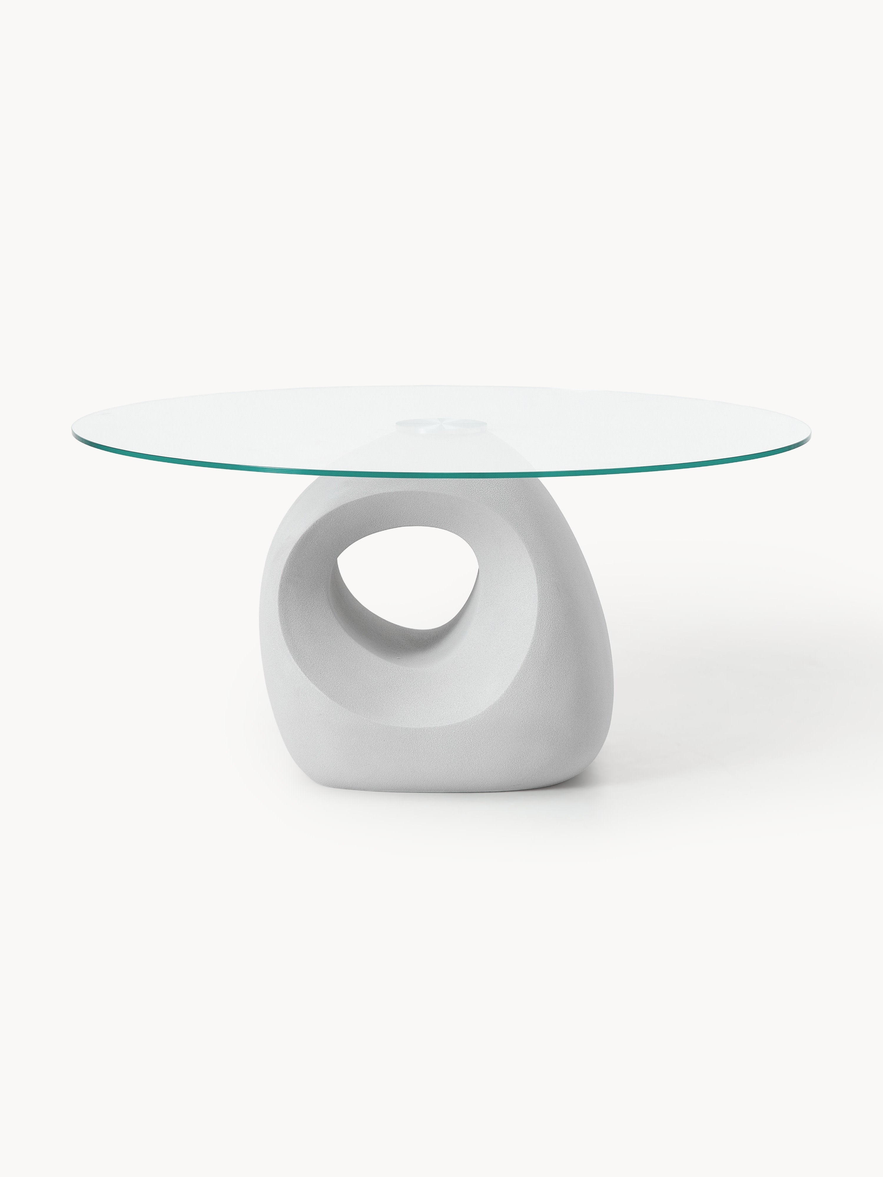 Linus Round Dining Table with Glass Top, in various sizes