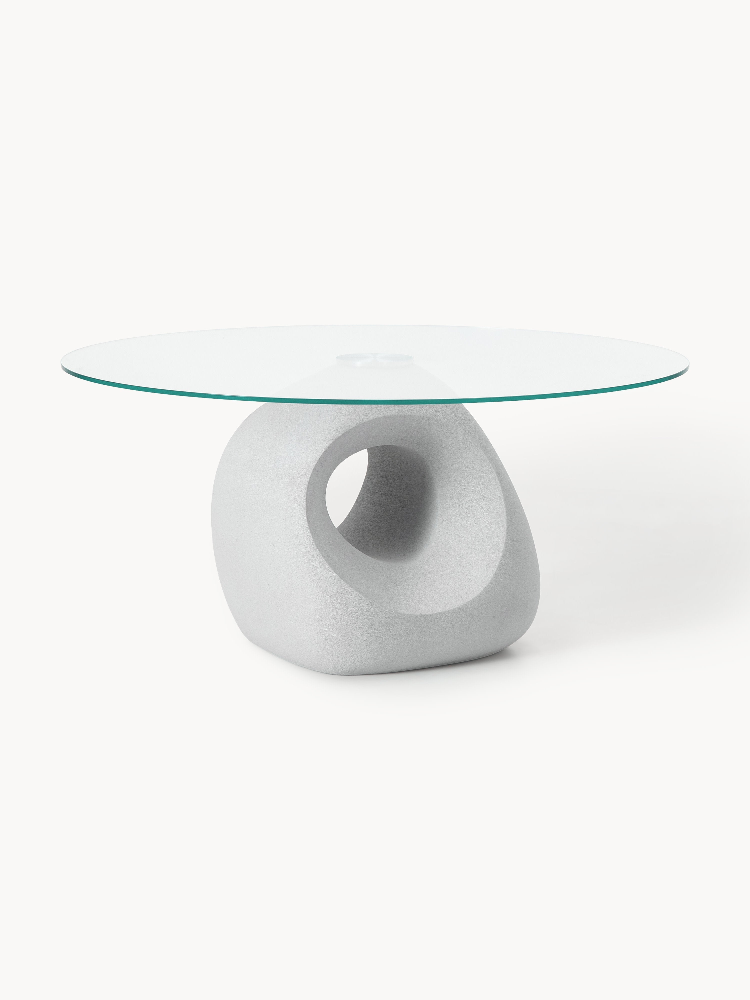 Linus Round Dining Table with Glass Top, in various sizes