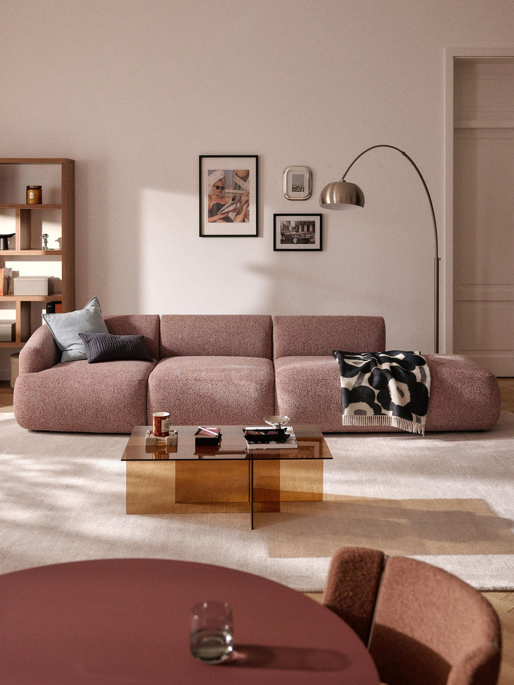Sofia Modular Bouclé Chaise (4-seater)